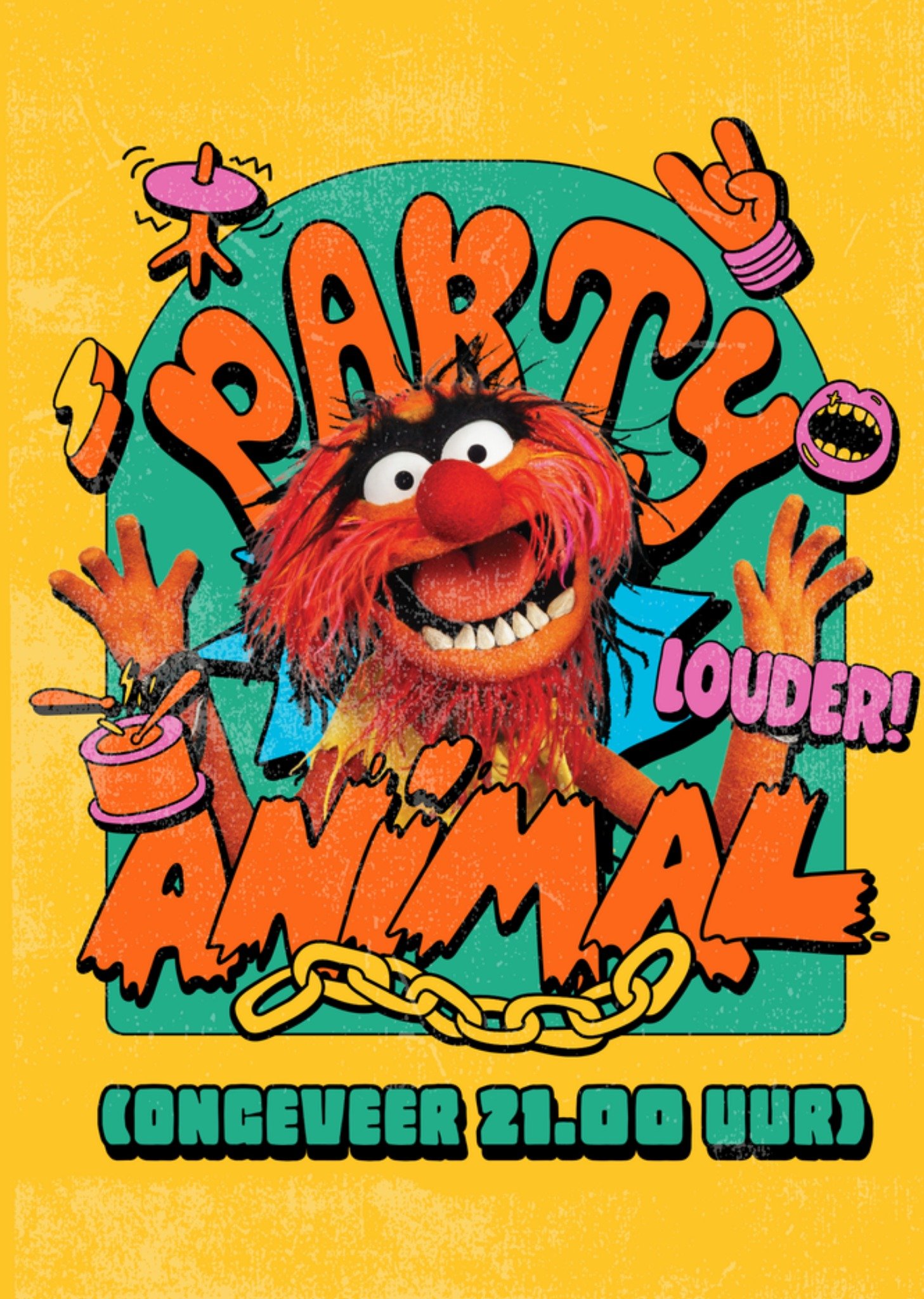 Muppets Vaderdagkaart Party Animal Kaart Disney