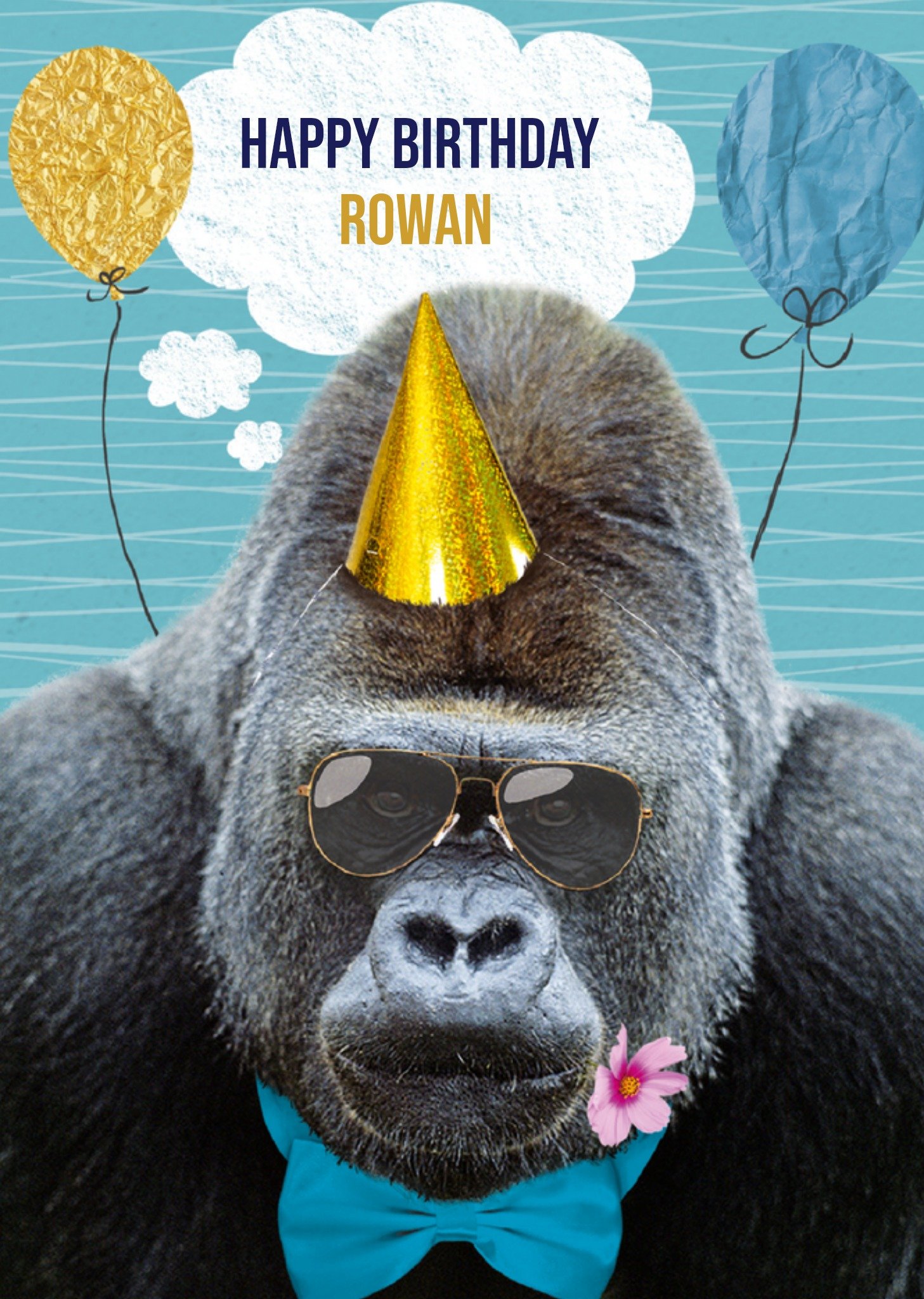 Verjaardag Aap Eigen naam Kaart TMS