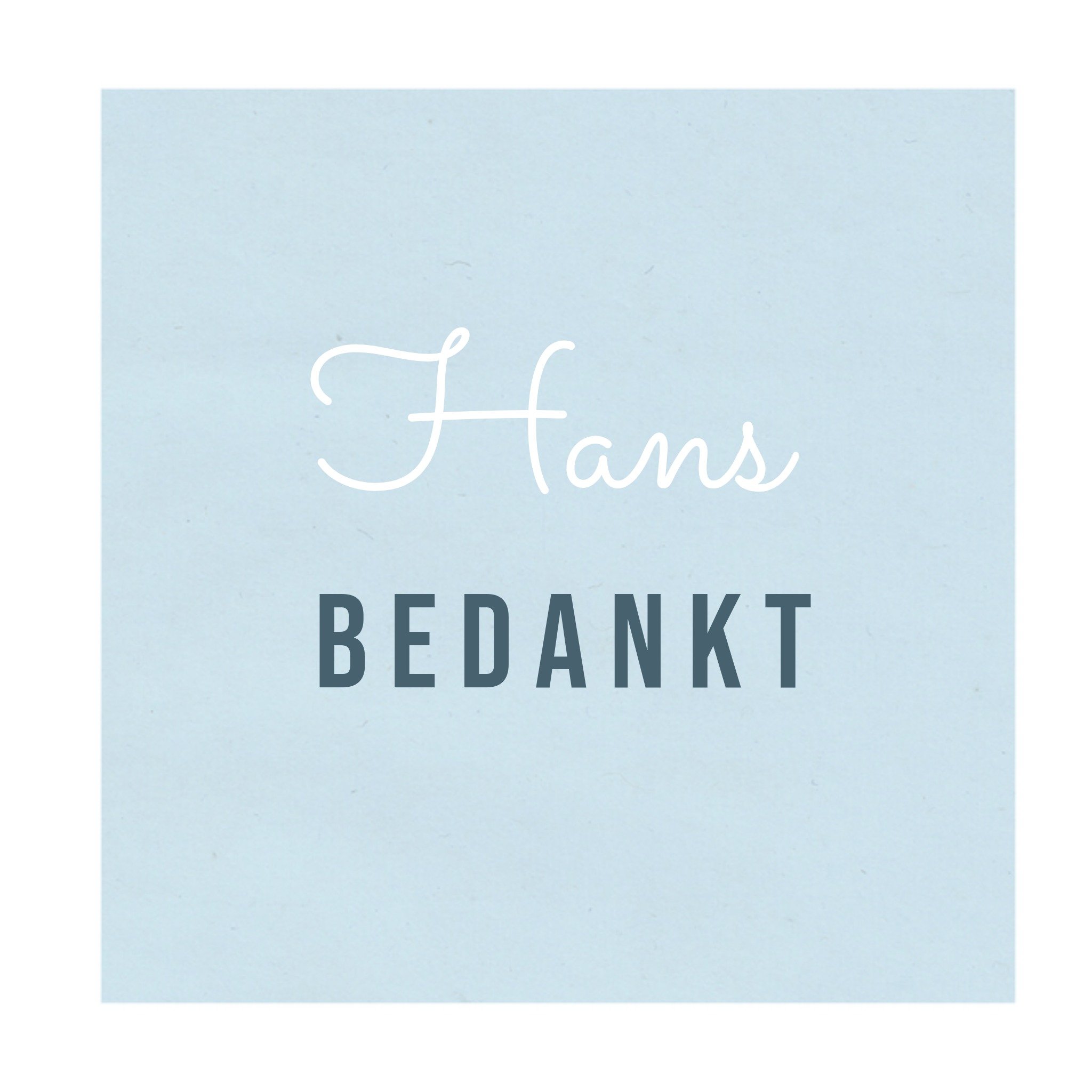 Greetz Bedankt kaart Zakelijk met eigen naam Vierkant