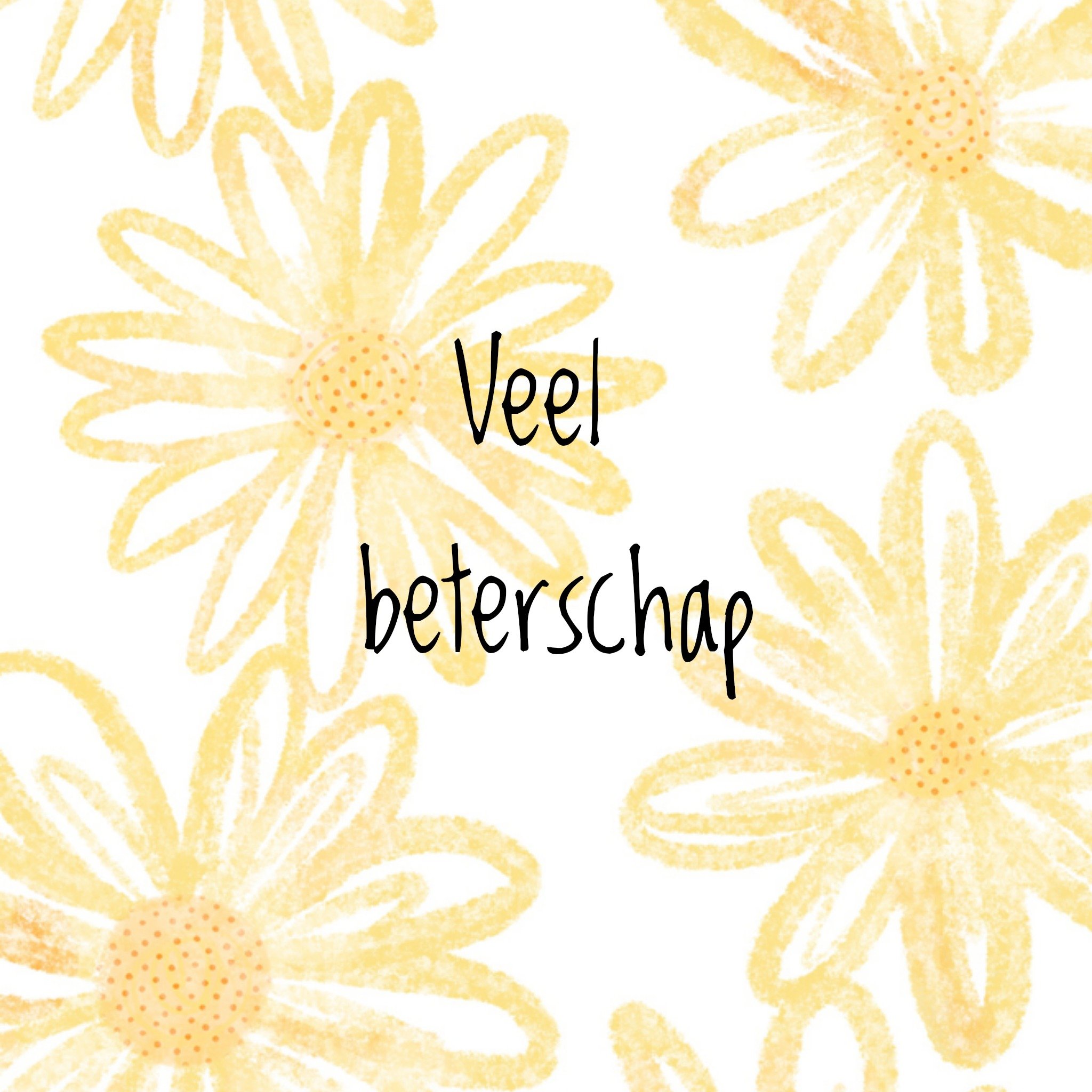 Greetz Beterschapskaart Veel beterschap Vierkant