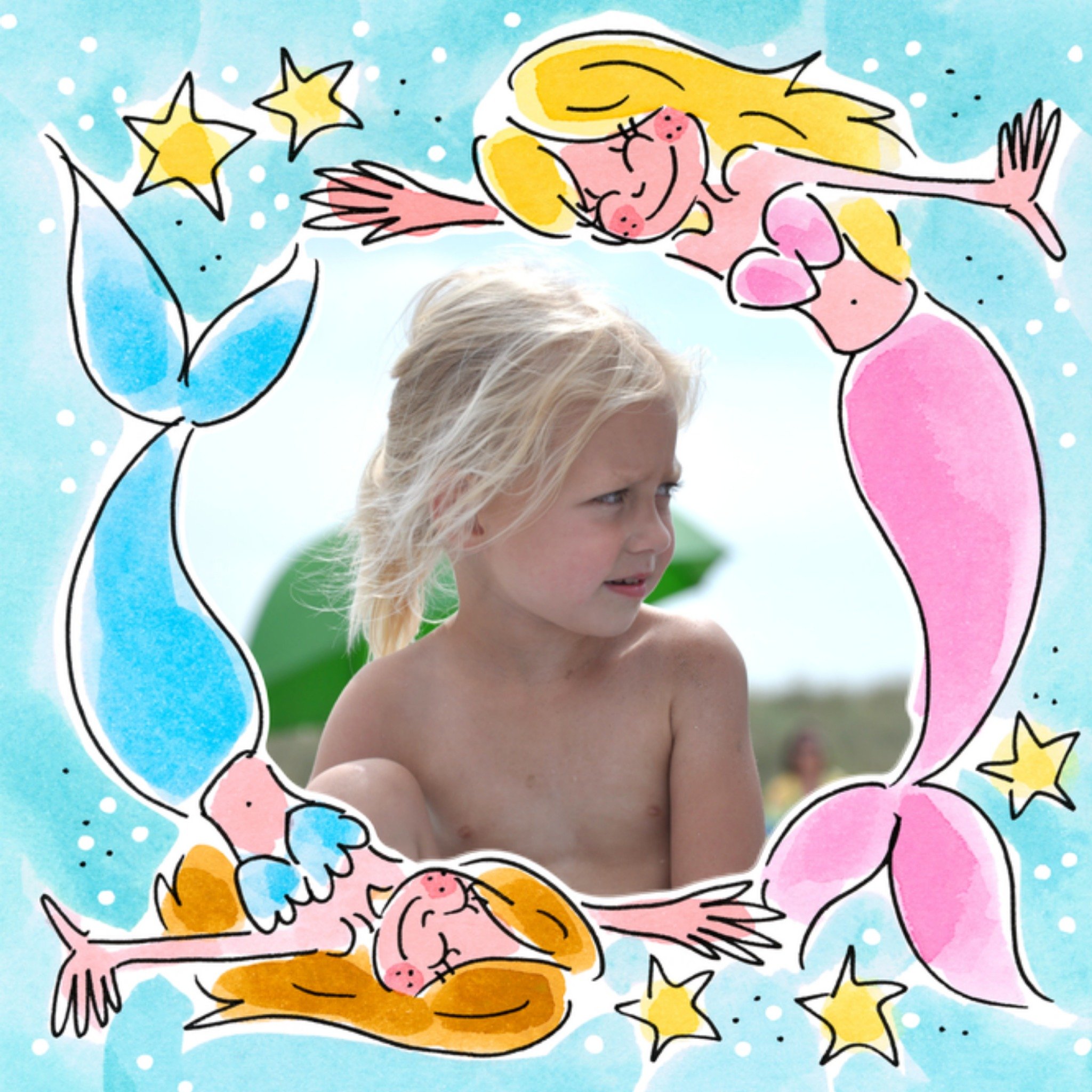 Verjaardag Vrolijk Illustratie Vierkante Kaart Blond Amsterdam