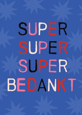 Sadler Jones | Bedankkaart | super bedankt