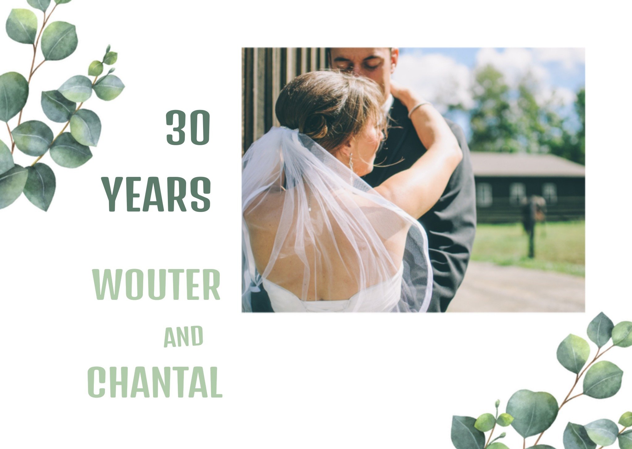 Huwelijksjubileum uitnodiging Foto en tekst Kaart Greetz