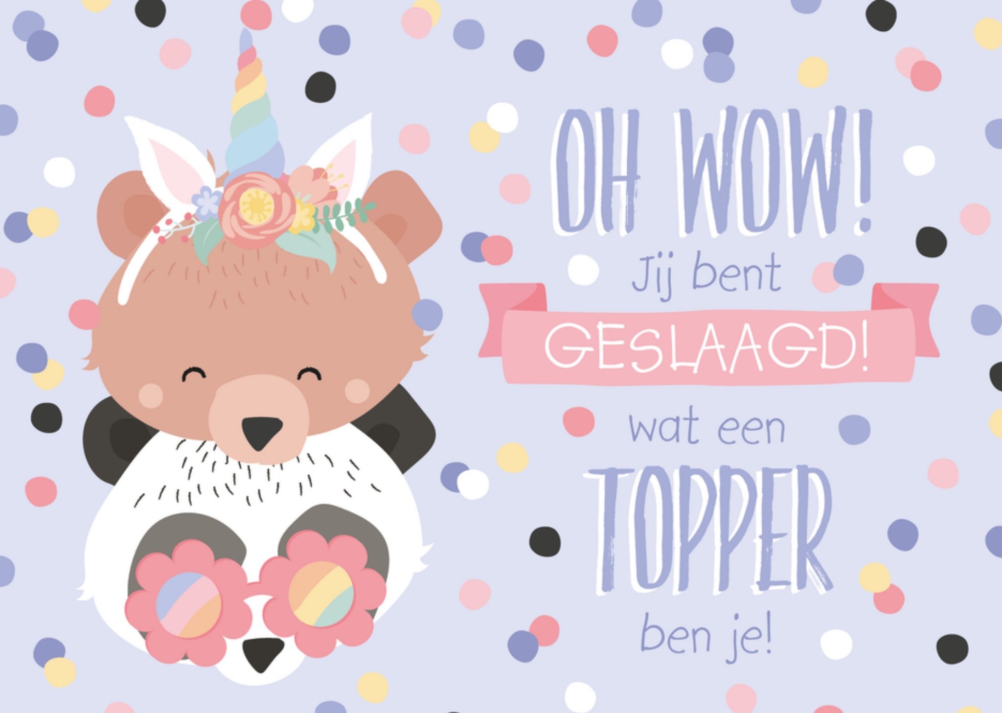 Geslaagd kaart beren Kaart Tante Kaartje