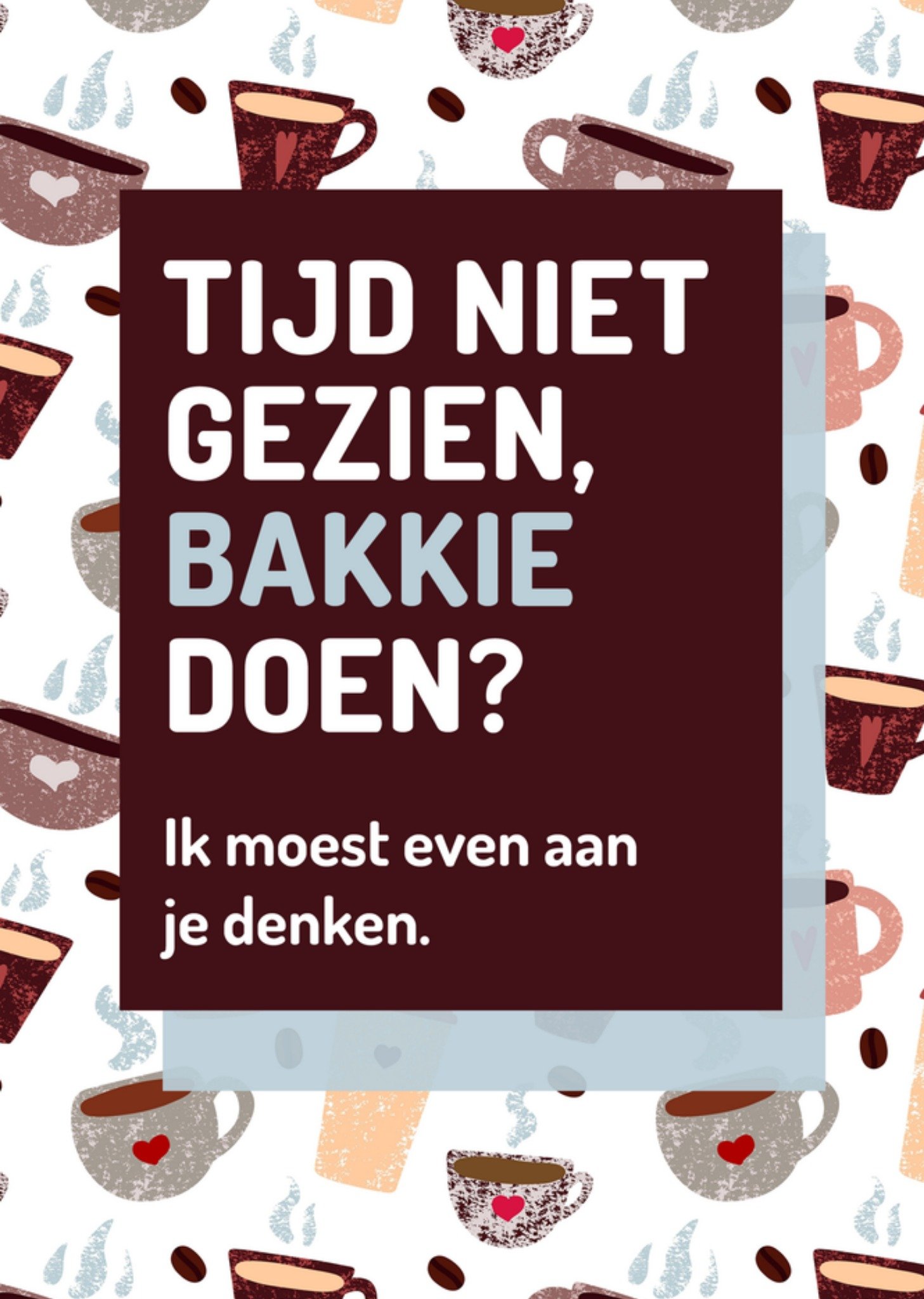 Denken aan kaart koffie Kaart Love Repeat