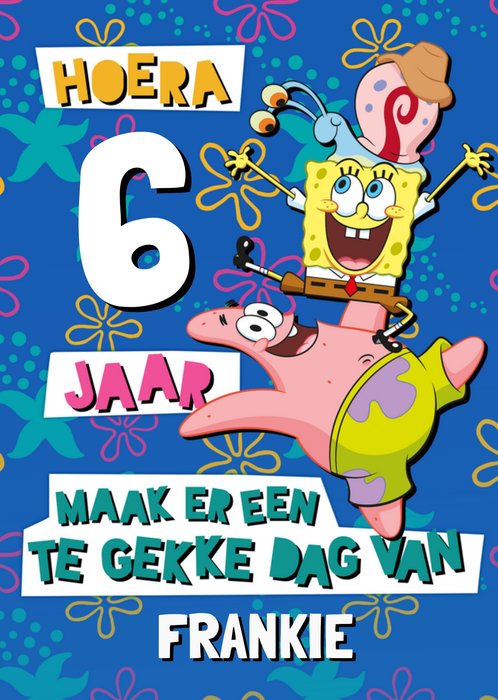 SpongeBob Squarepants | Verjaardagskaart | Met leeftijd
