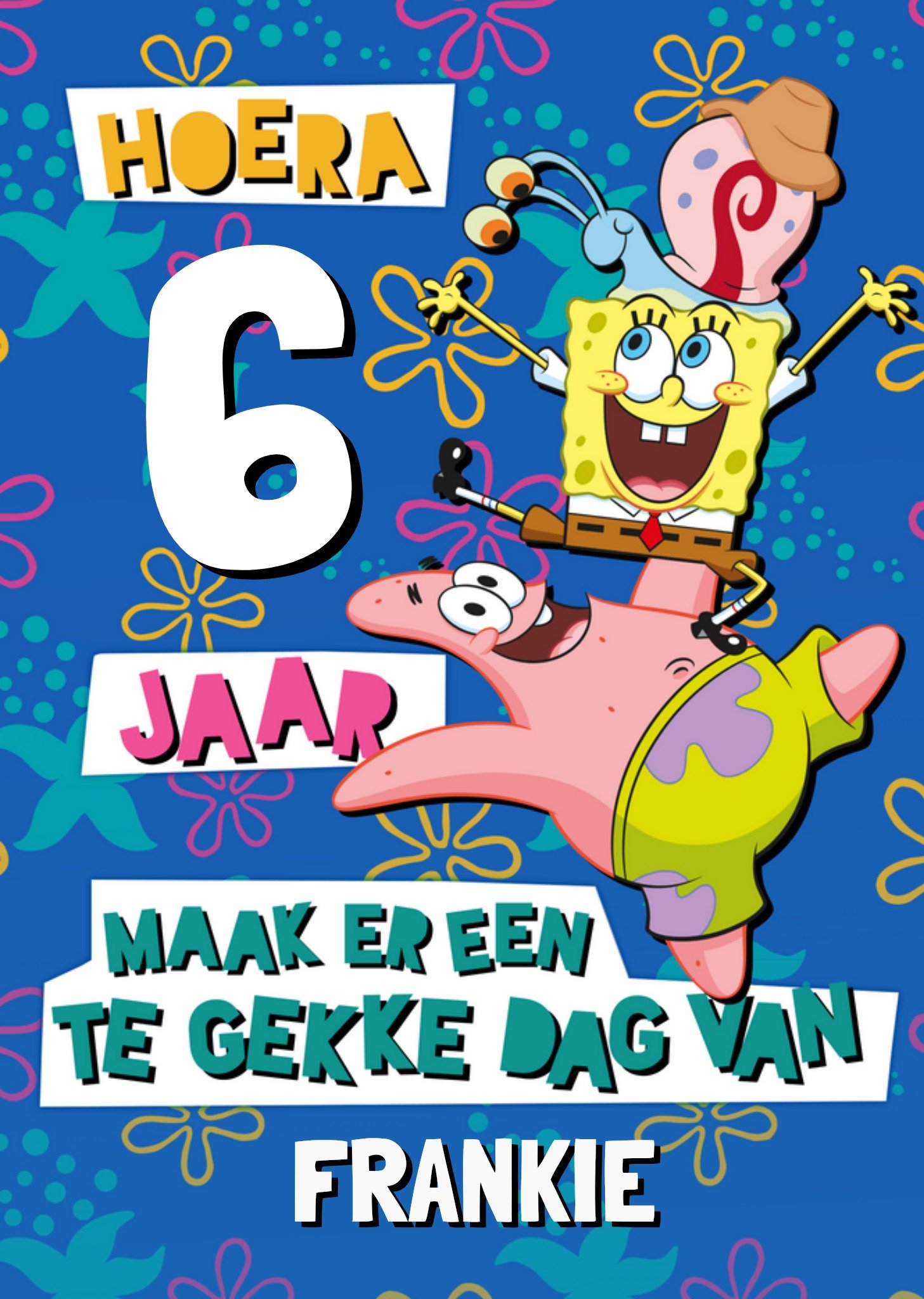 SpongeBob Squarepants - Verjaardagskaart - Met leeftijd