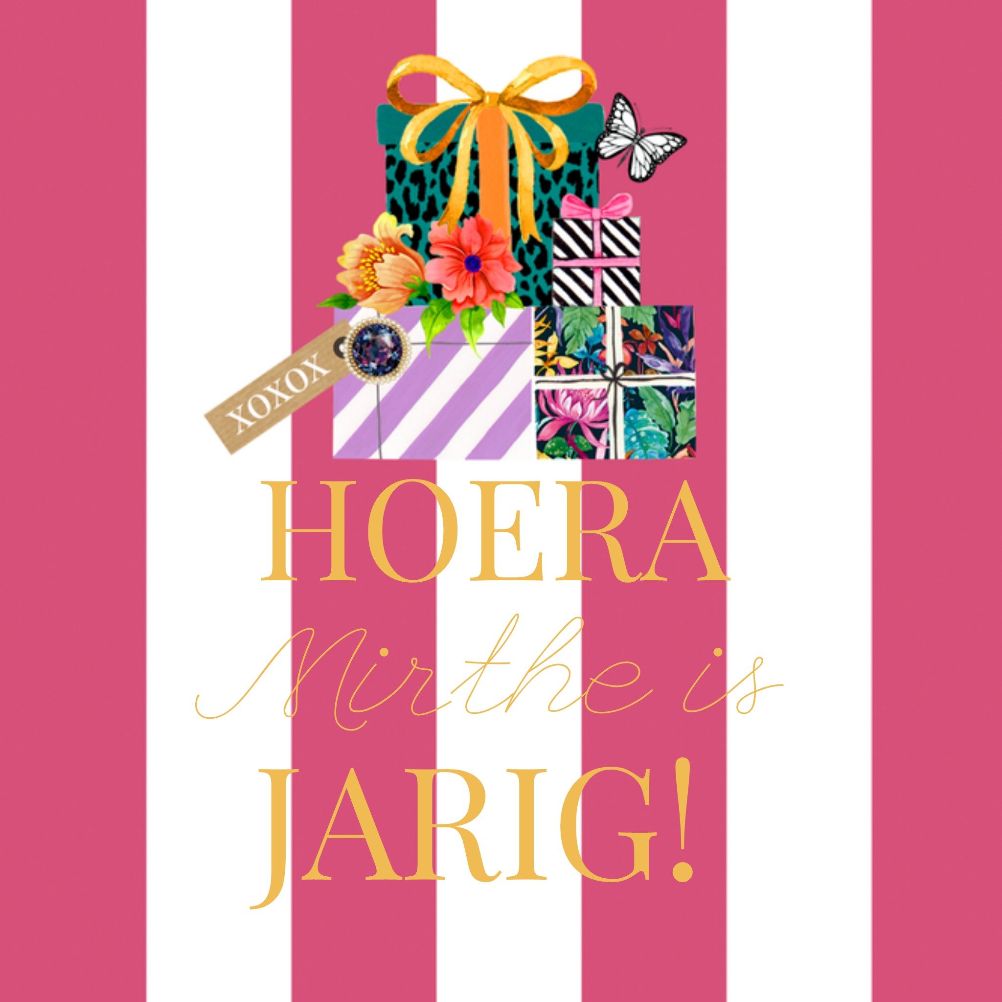 Verjaardagskaart Nichtje Vierkante Kaart Melli Mello