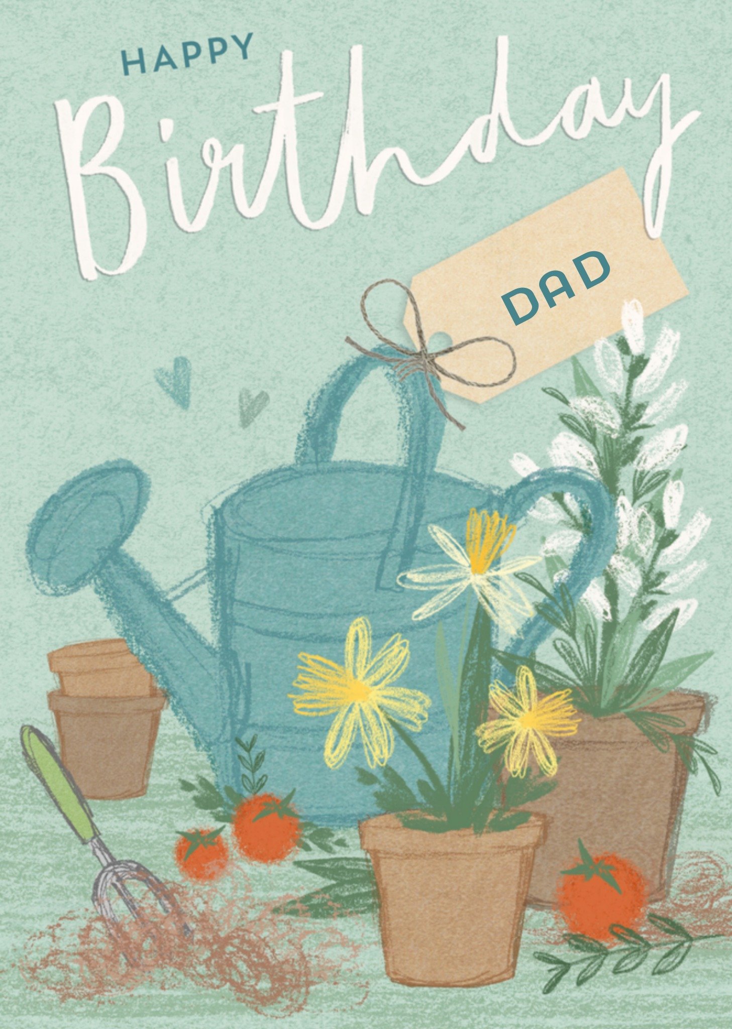 Verjaardagskaart planten en gieter Kaart Greetz