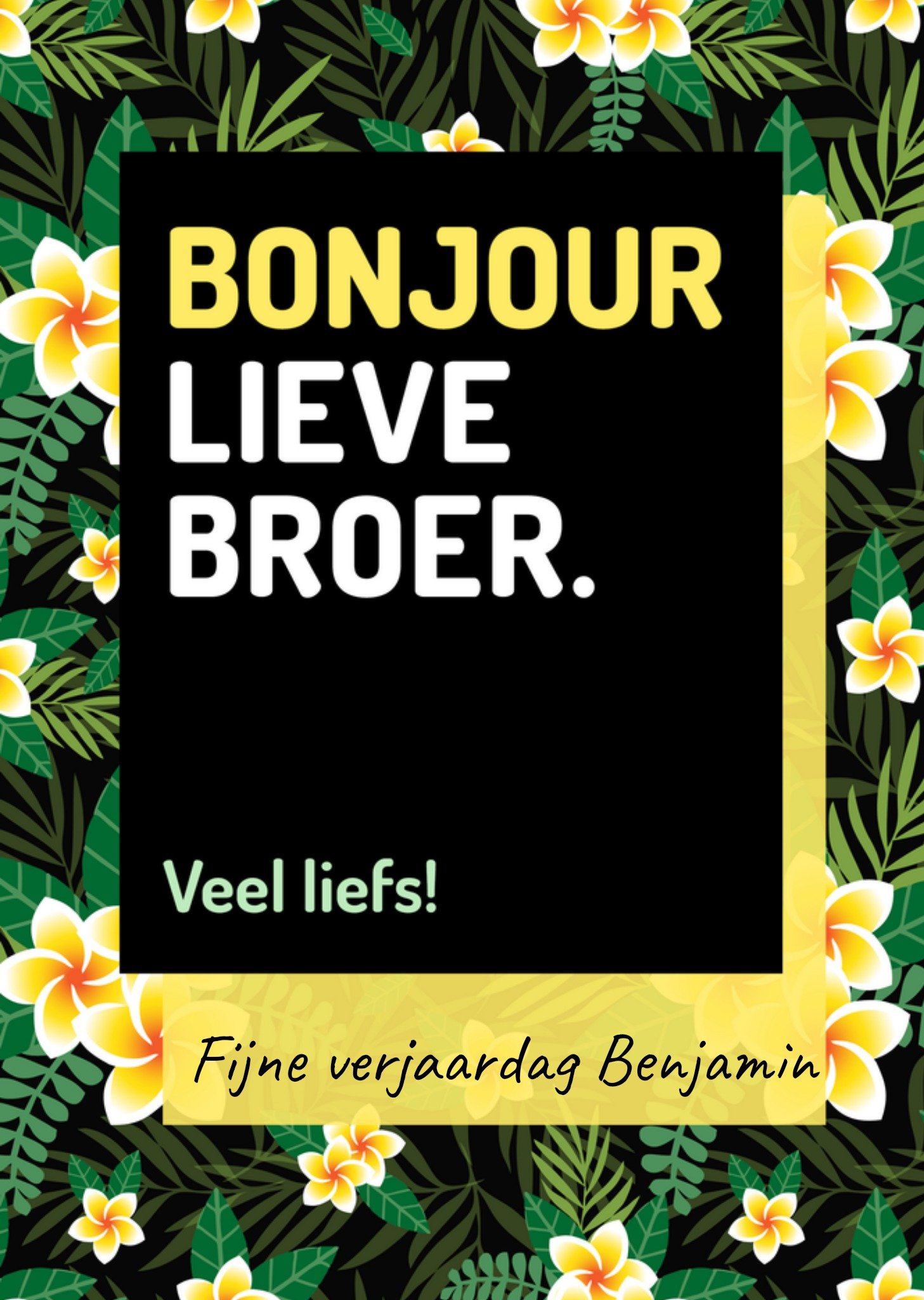 Broer en zus dag met naam Kaart Love Repeat