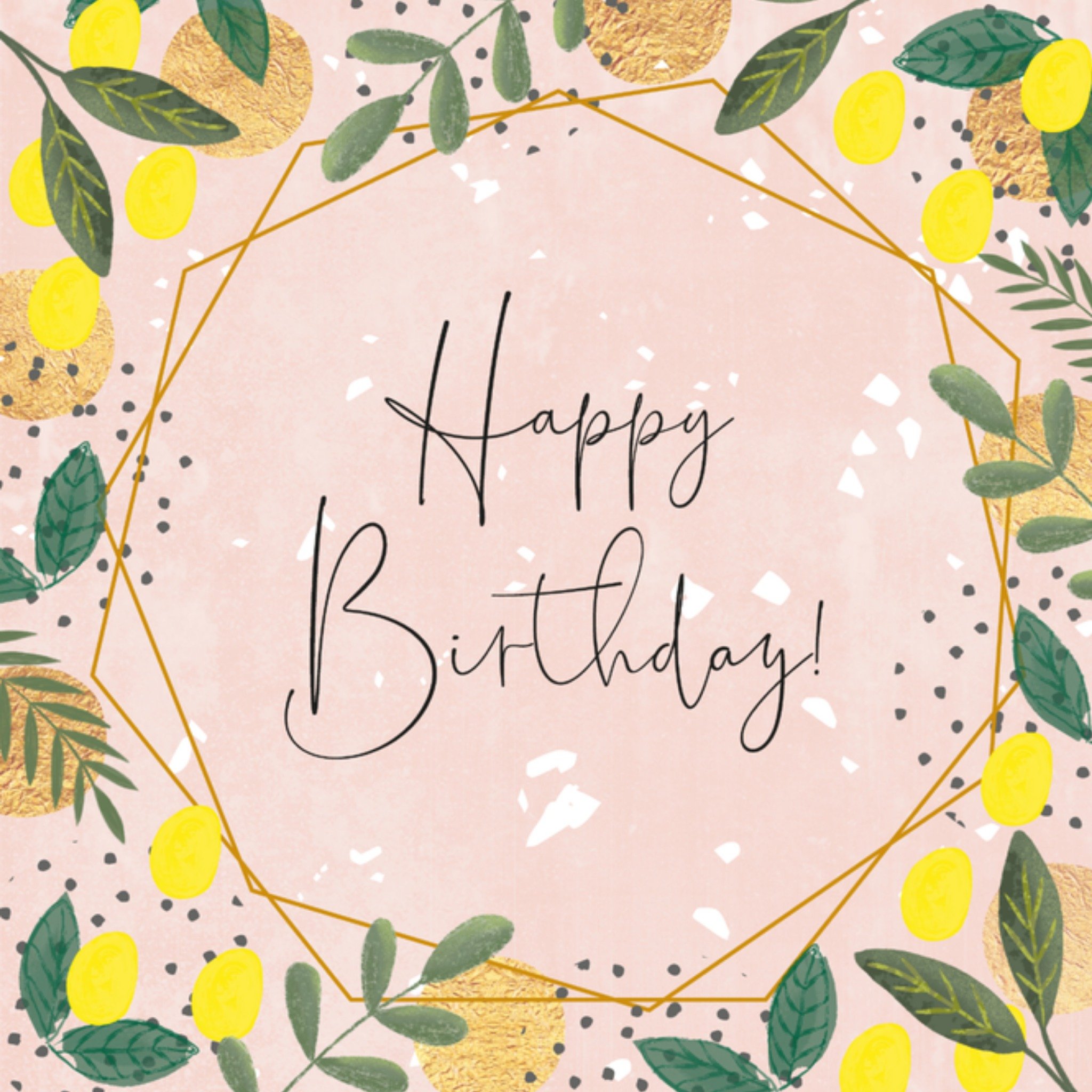 Verjaardagskaart Vrolijk Citroenen Vierkante Kaart Tsjip