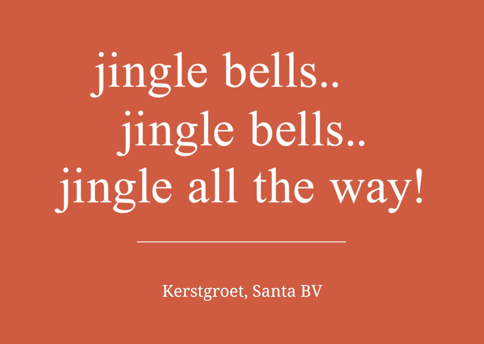 Kerstkaart met aanpasbare naam Greetz