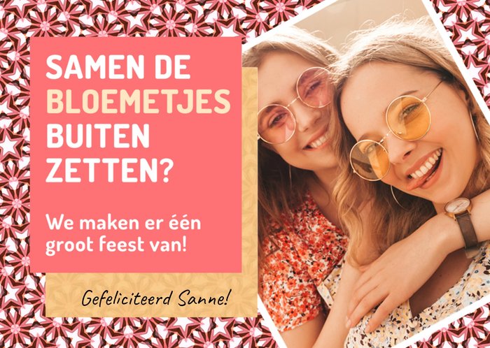 Love Repeat | Verjaardagskaart | Bloemetjes