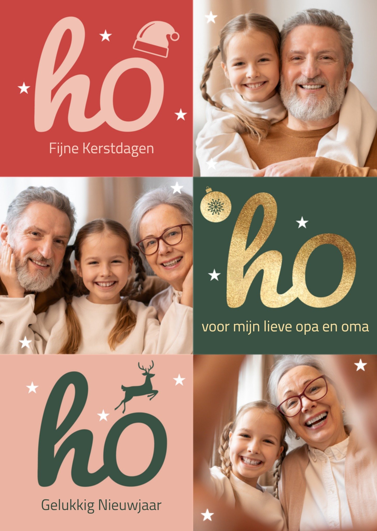 Luckz Kerstkaart Foto kerstkaart opa en oma Standard Card