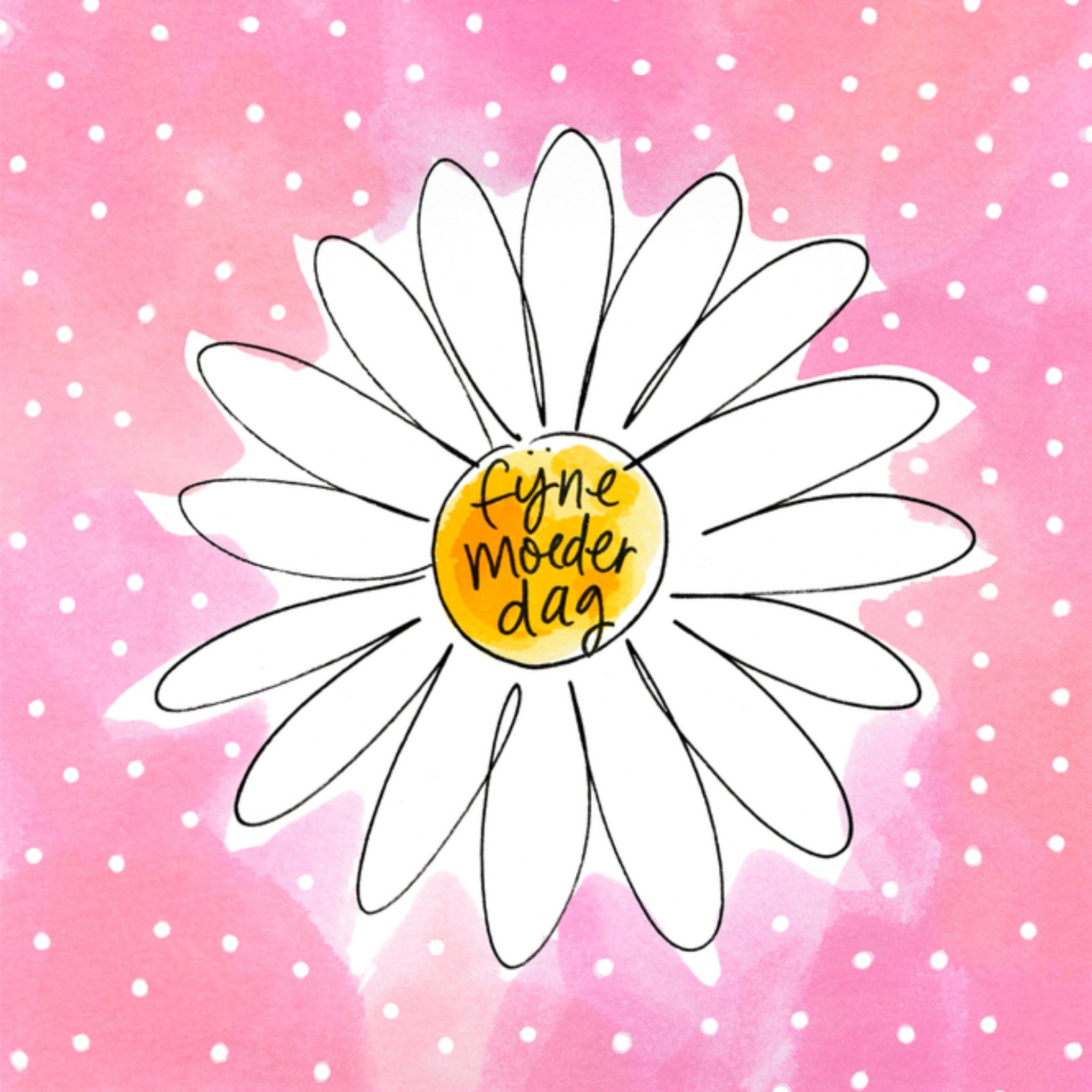 Moederdagkaart bloem Vierkante Kaart Blond Amsterdam