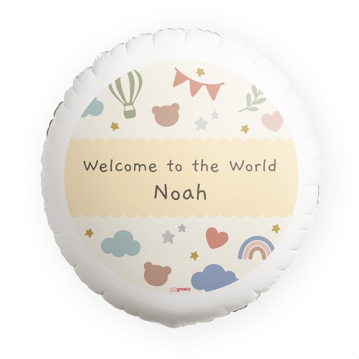 Ballon | Welcome to the World | Naam aanpasbaar