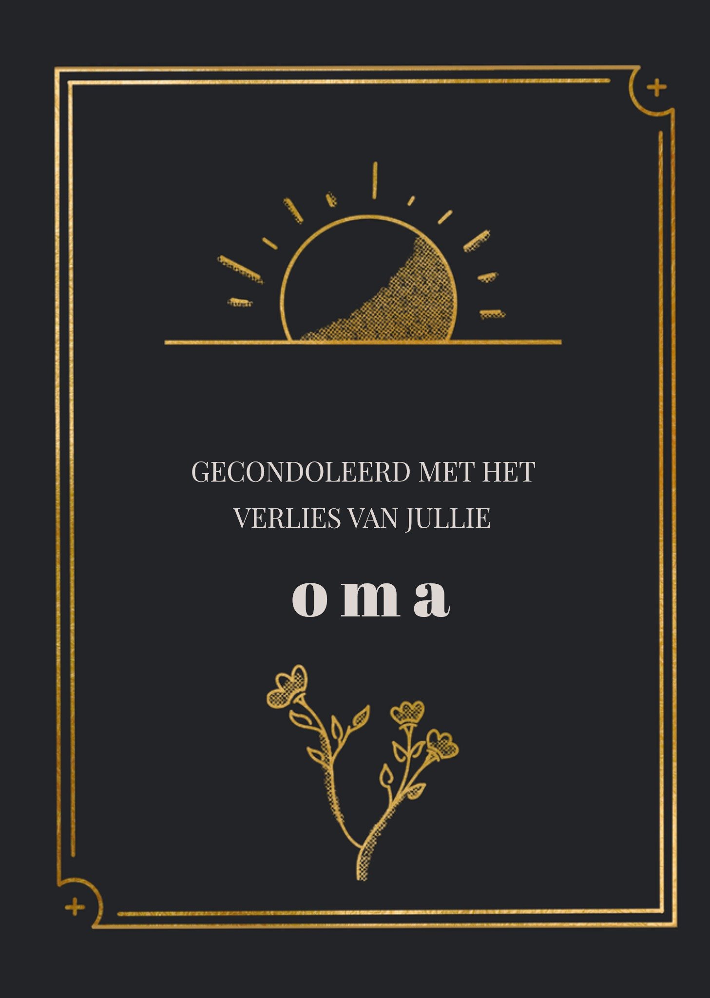 Greetz Condoleancekaart Gecondoleerd met jullie oma Standard Card