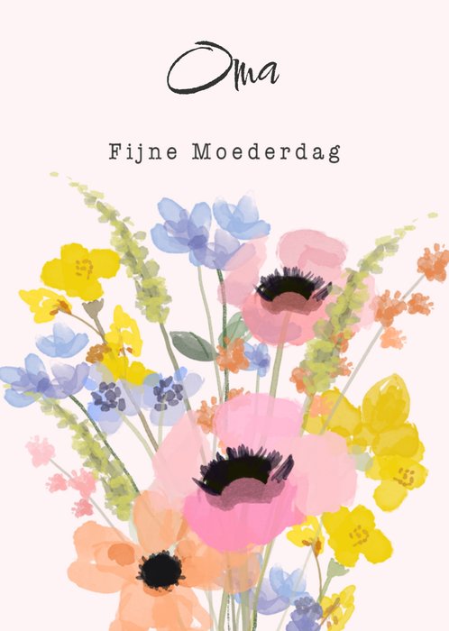 Greetz | Moederdagkaart | bloemen | oma