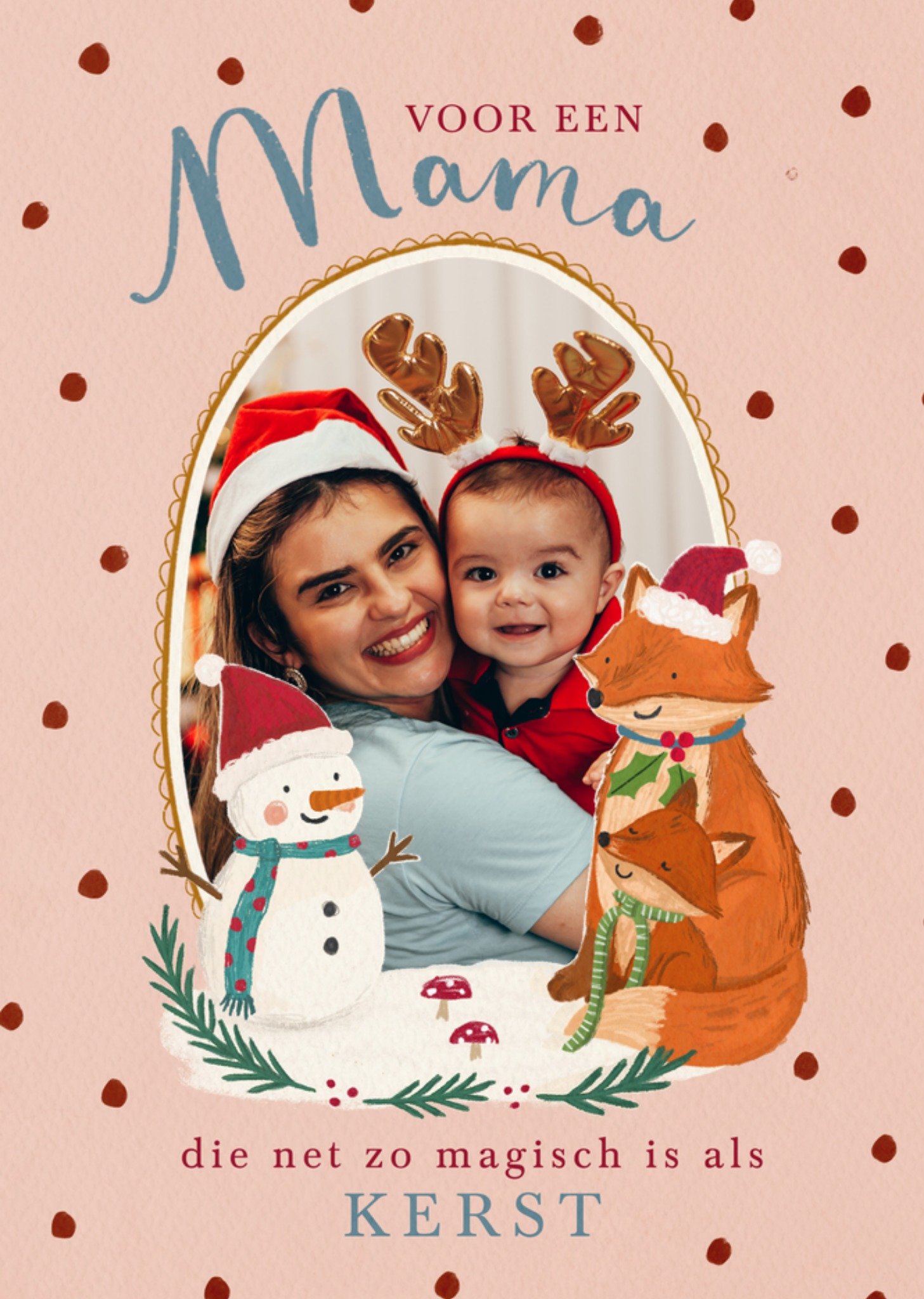 Greetz Kerstkaart Aanpasbare Foto Voor een Mama Standard Card