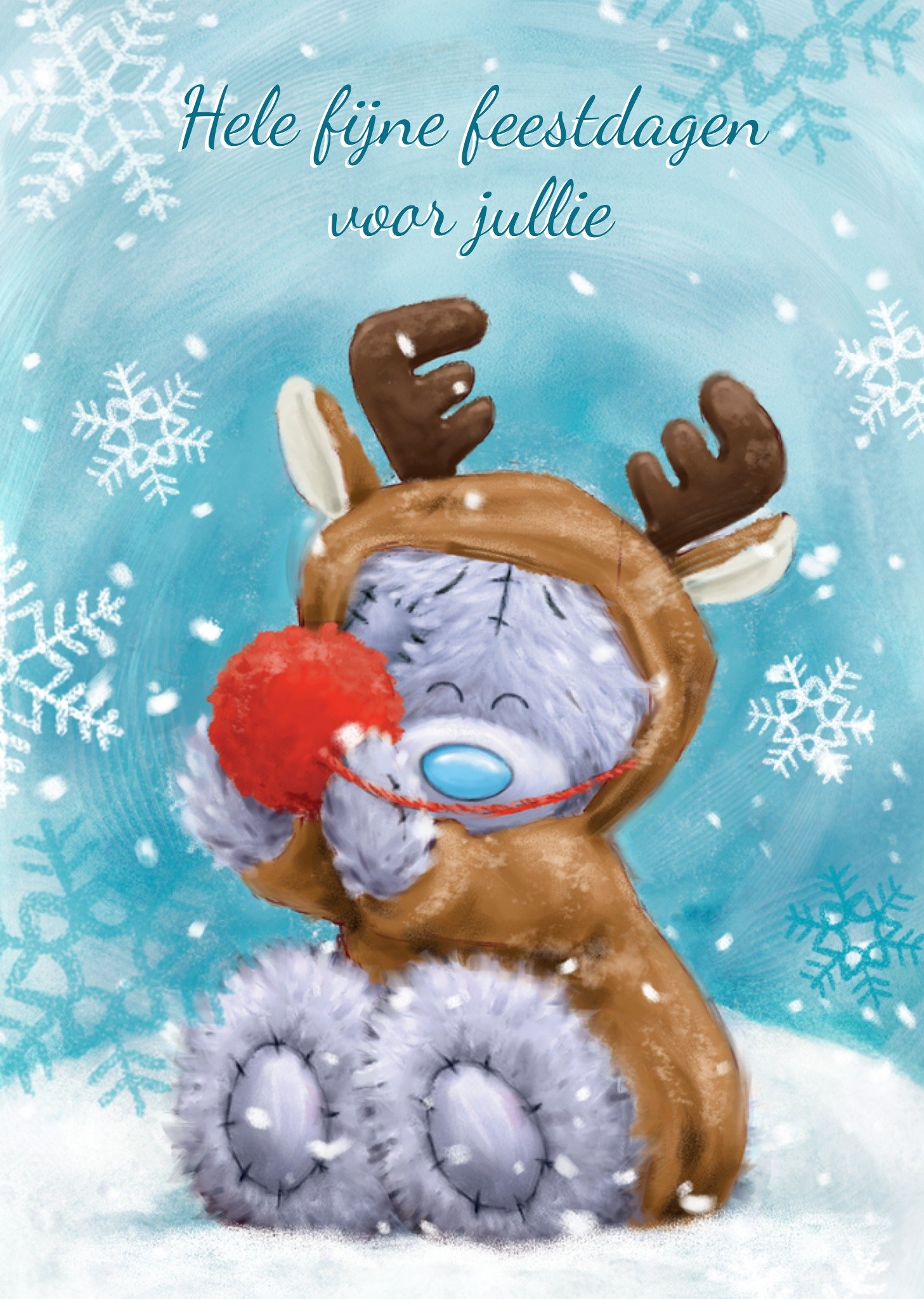 Kerstkaart Tatty Teddy Lief Me to You