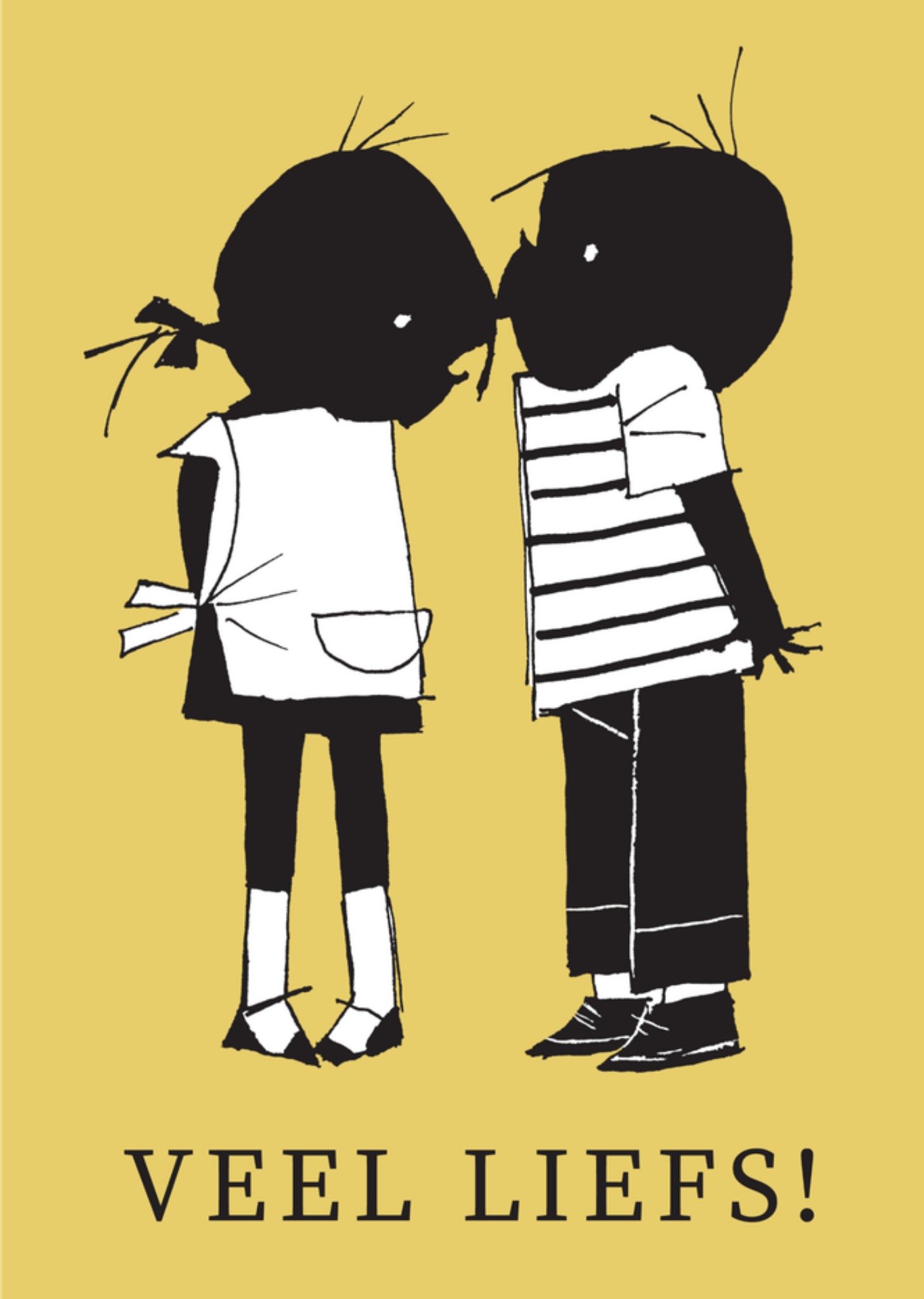 Valentijnskaart Jip en Janneke Kusje Kaart Fiep Westendorp