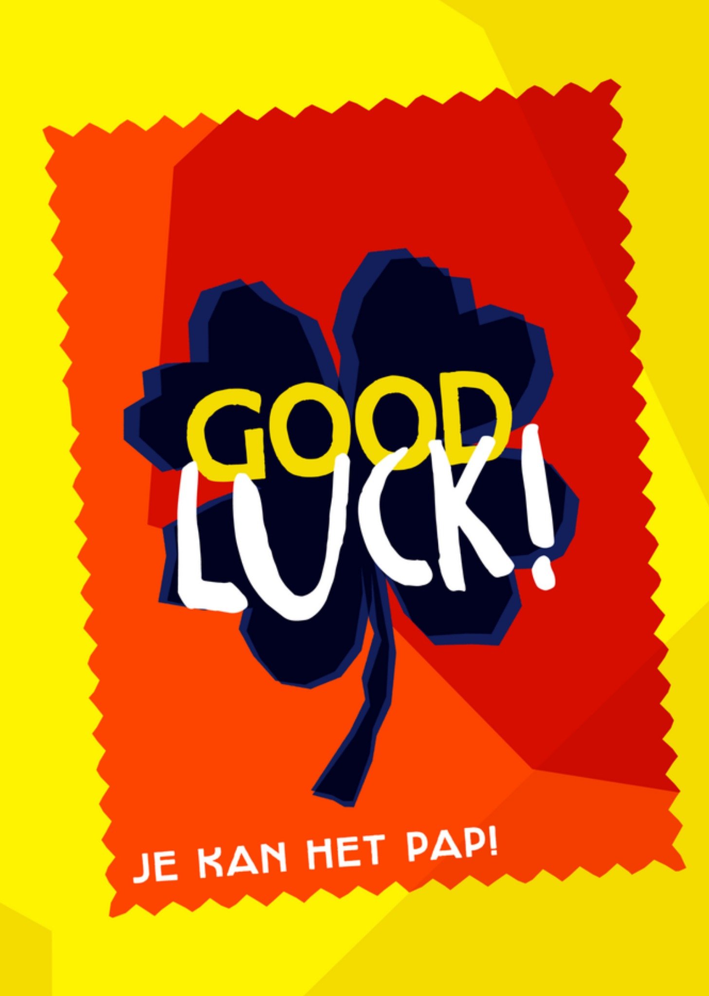Greetz Succeskaart pap klavertje Standard Card
