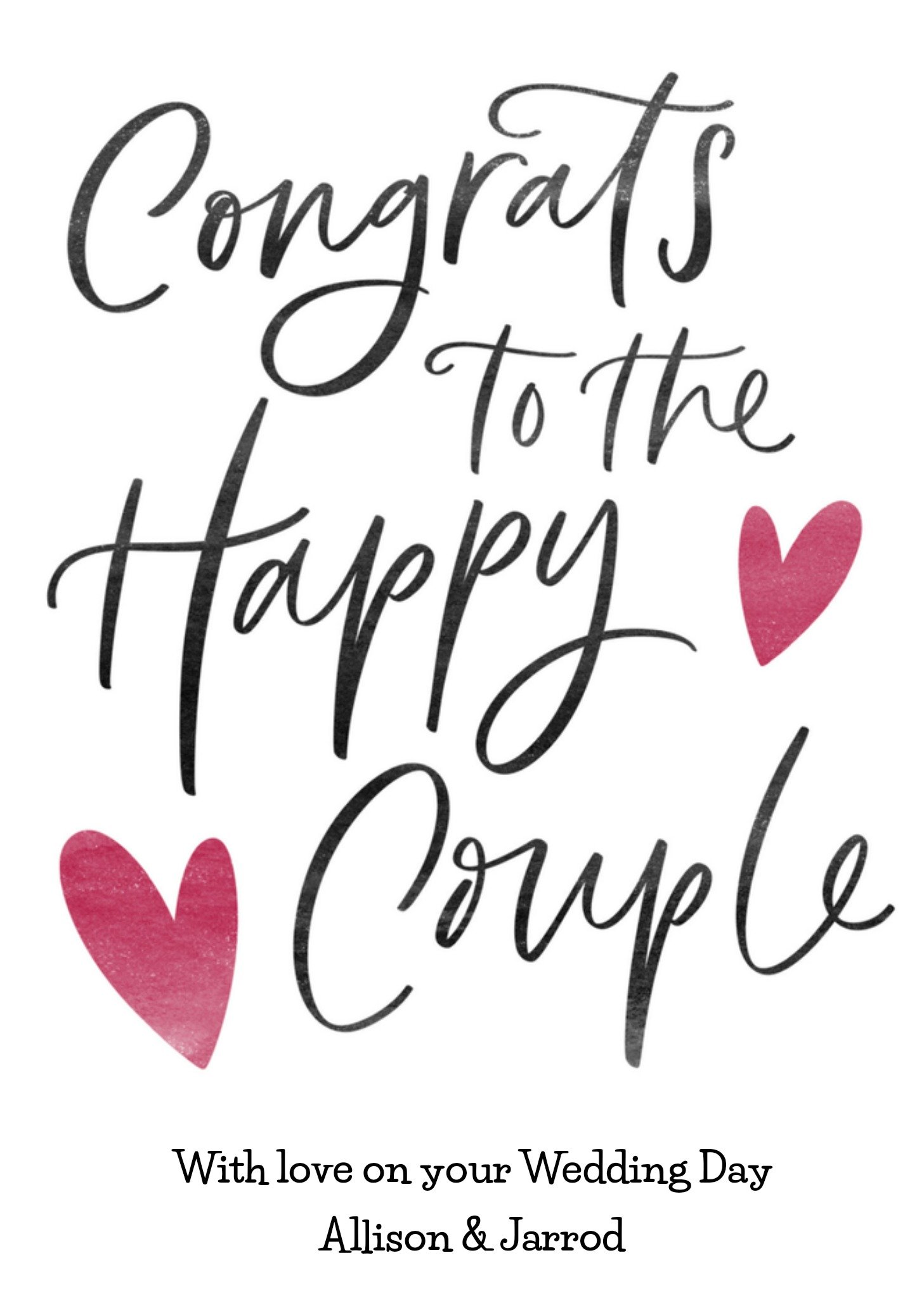 Letters by Julia Huwelijkskaart met naam Kaart Letters By Julia