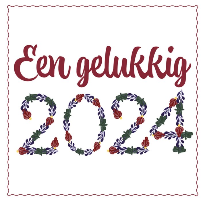 Boerenbont | Kerstkaart | Een gelukkig 2024