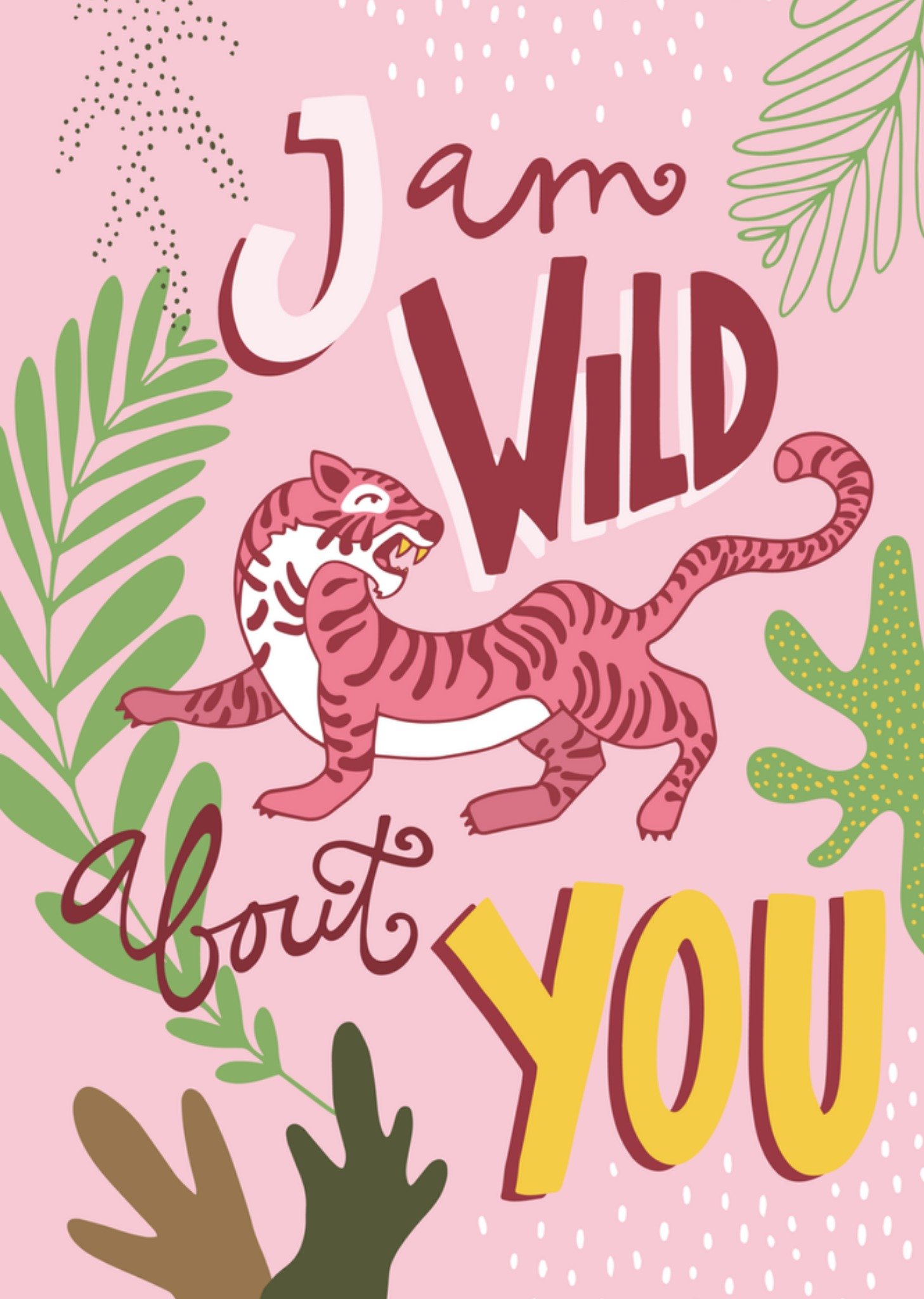 Funny Side Up Liefde kaart Wild about you Standard Card
