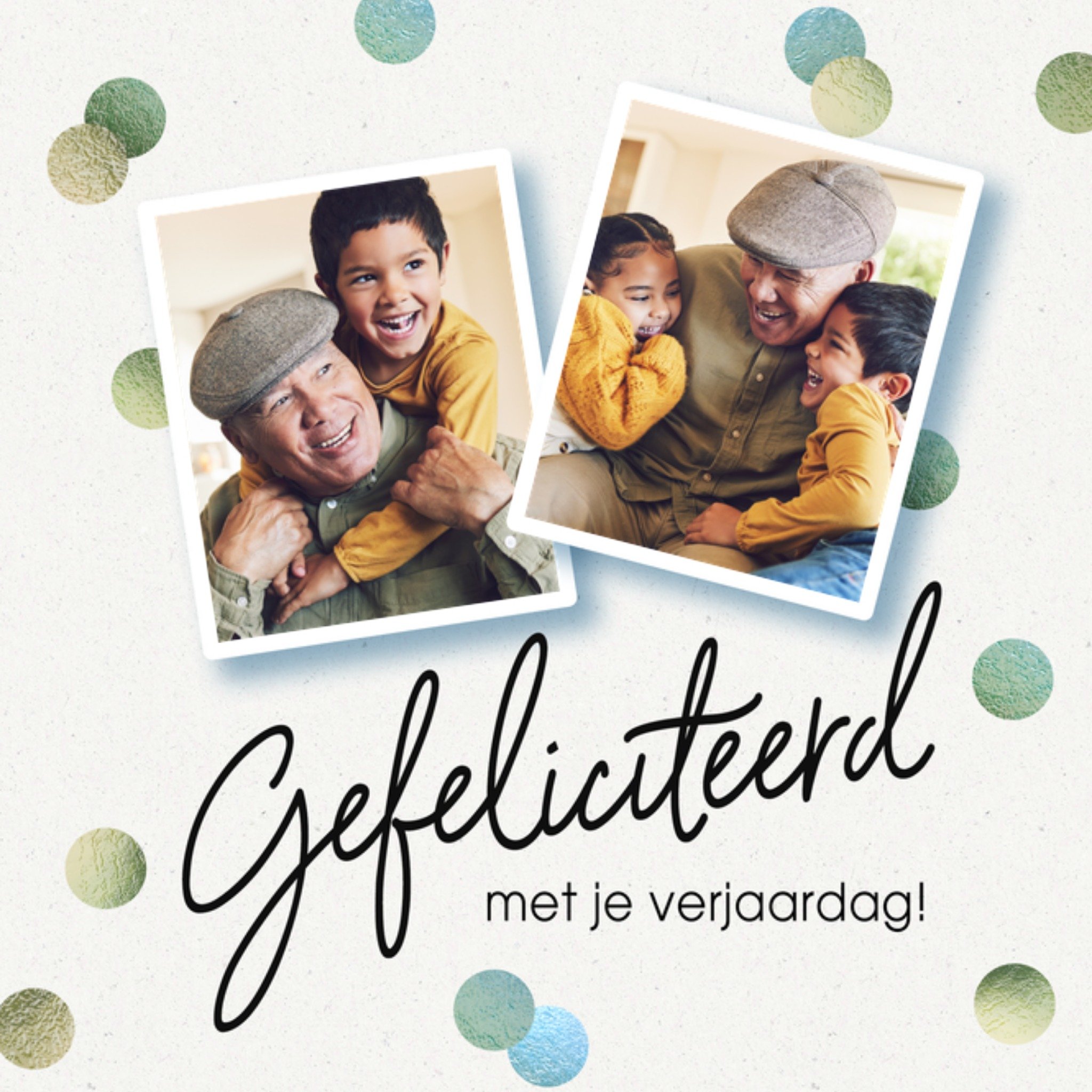 Verjaardagskaart Opa Confetti Vierkante Kaart Luckz