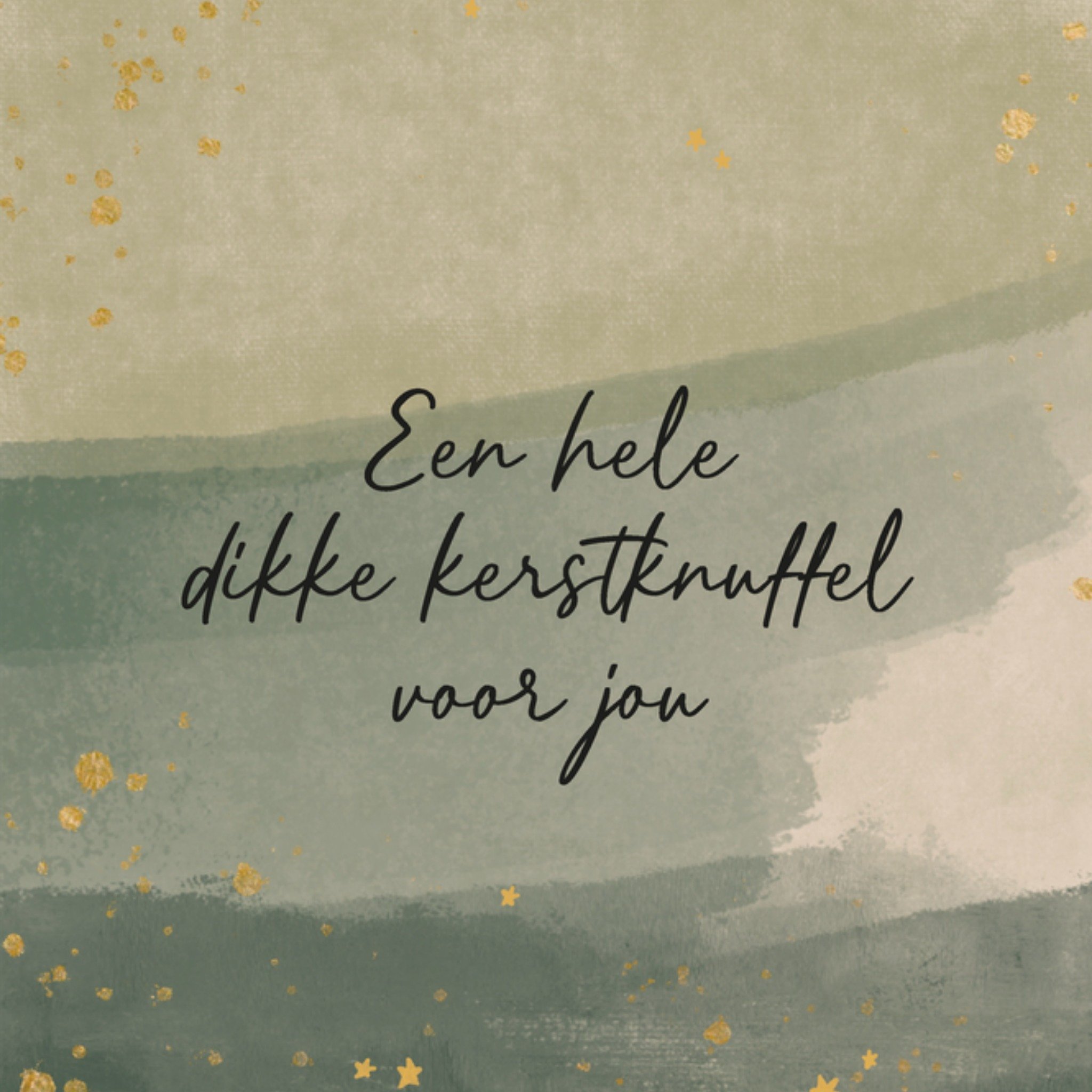 Greetz Kerstkaart Dikke kerstknuffel Vierkant