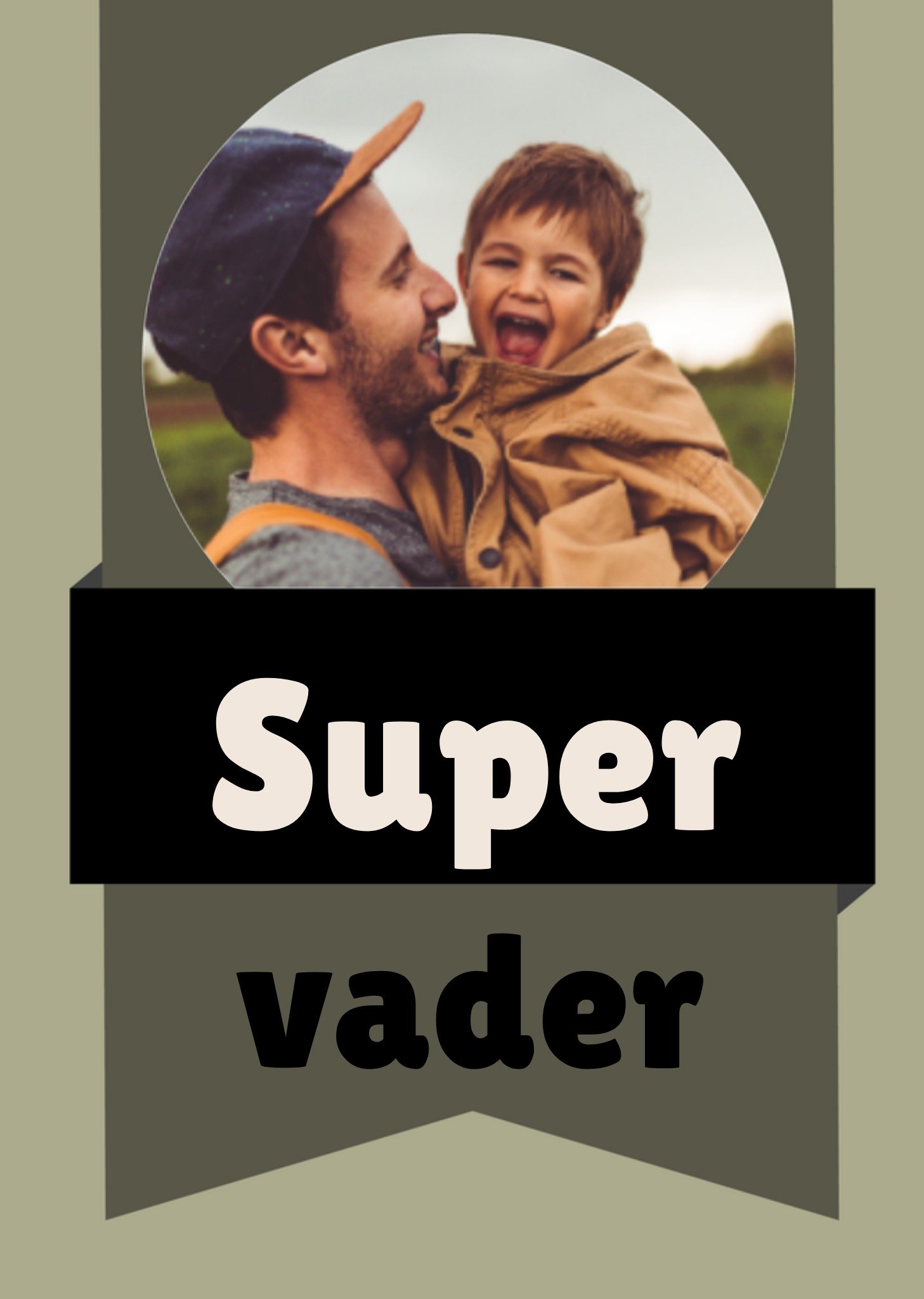 Vaderdagkaart foto super vader Kaart Greetz
