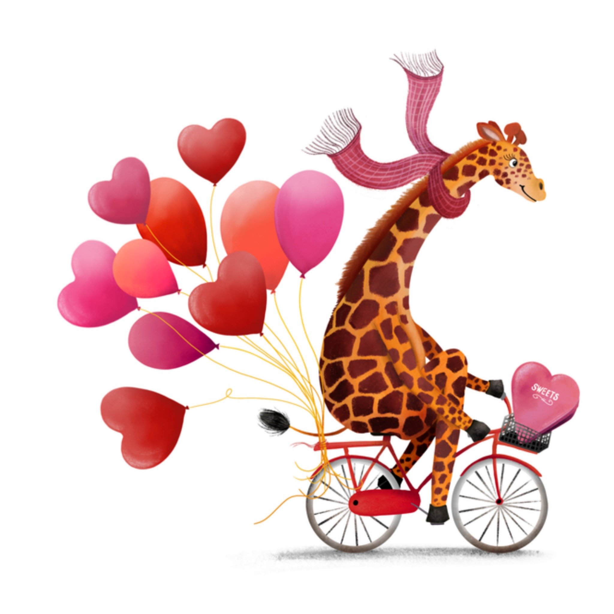 Greetz Valentijnskaart Ballonnen Vierkant