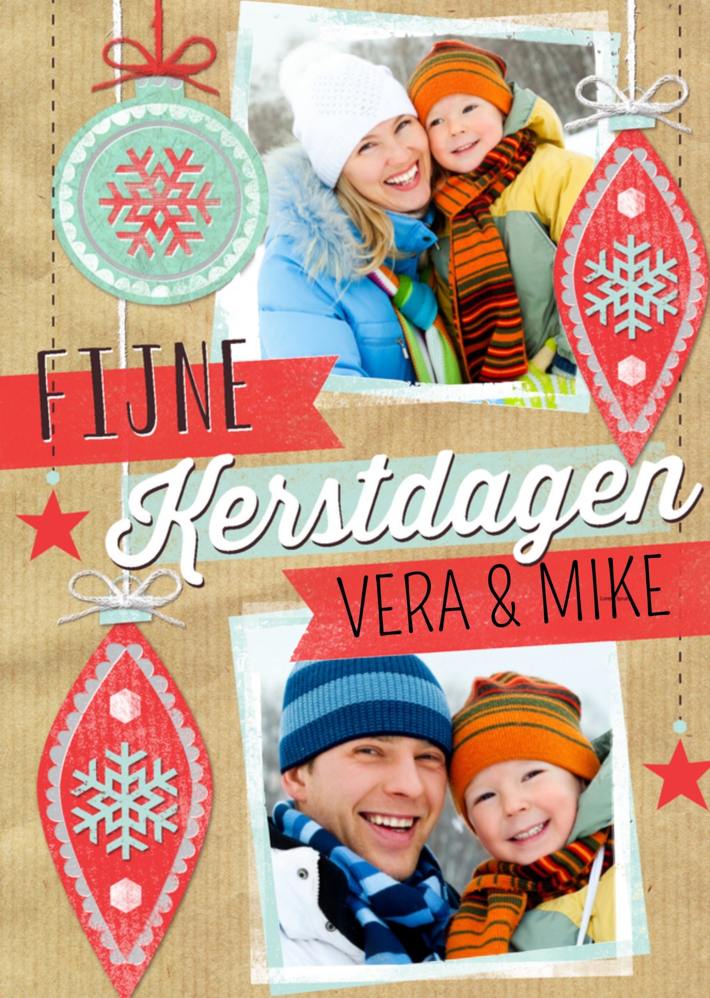 Greetz Kerst Neutral Foto Standard Card