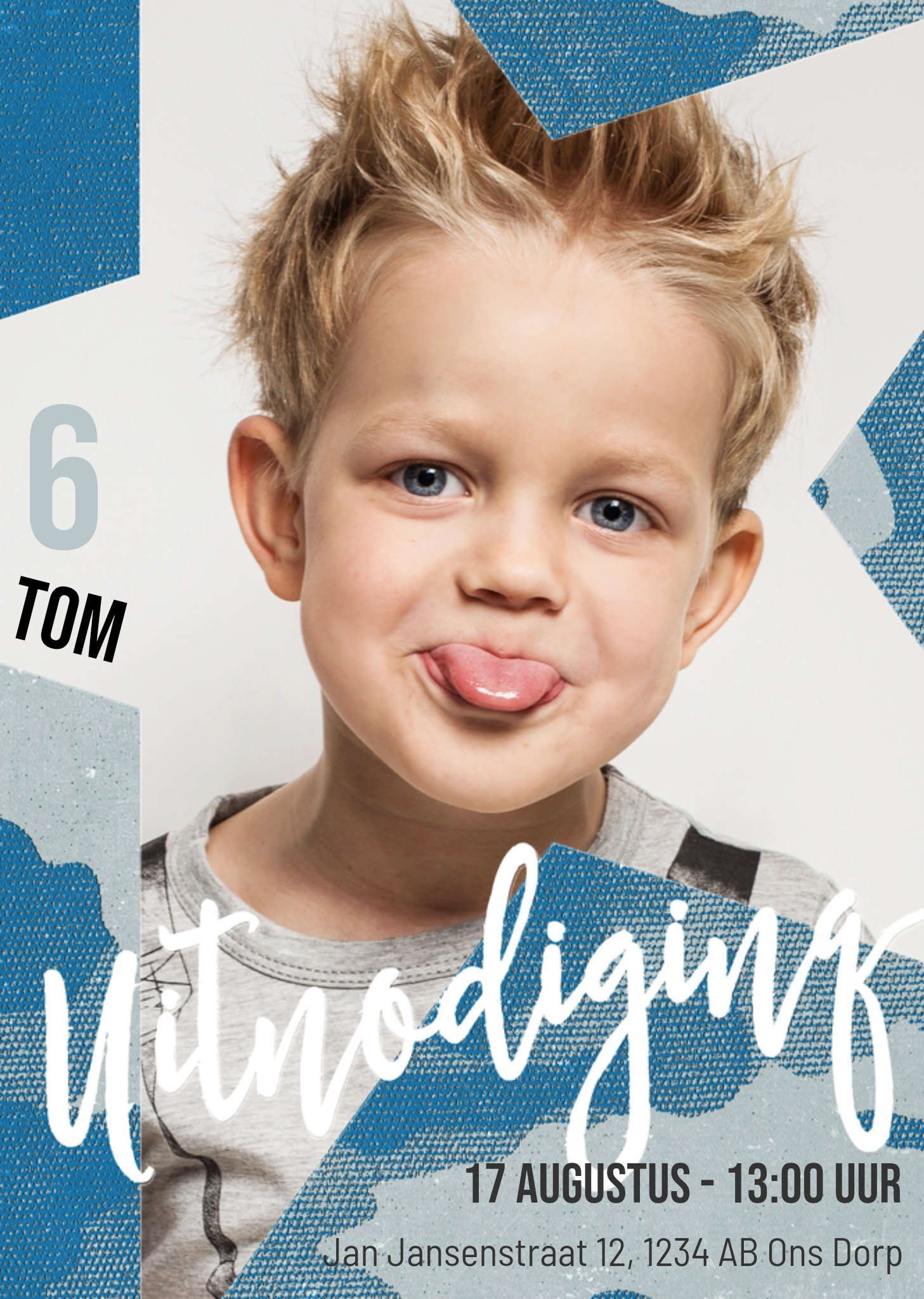 Kinderfeestje uitnodiging jongen 6 jaar Kaart Luckz