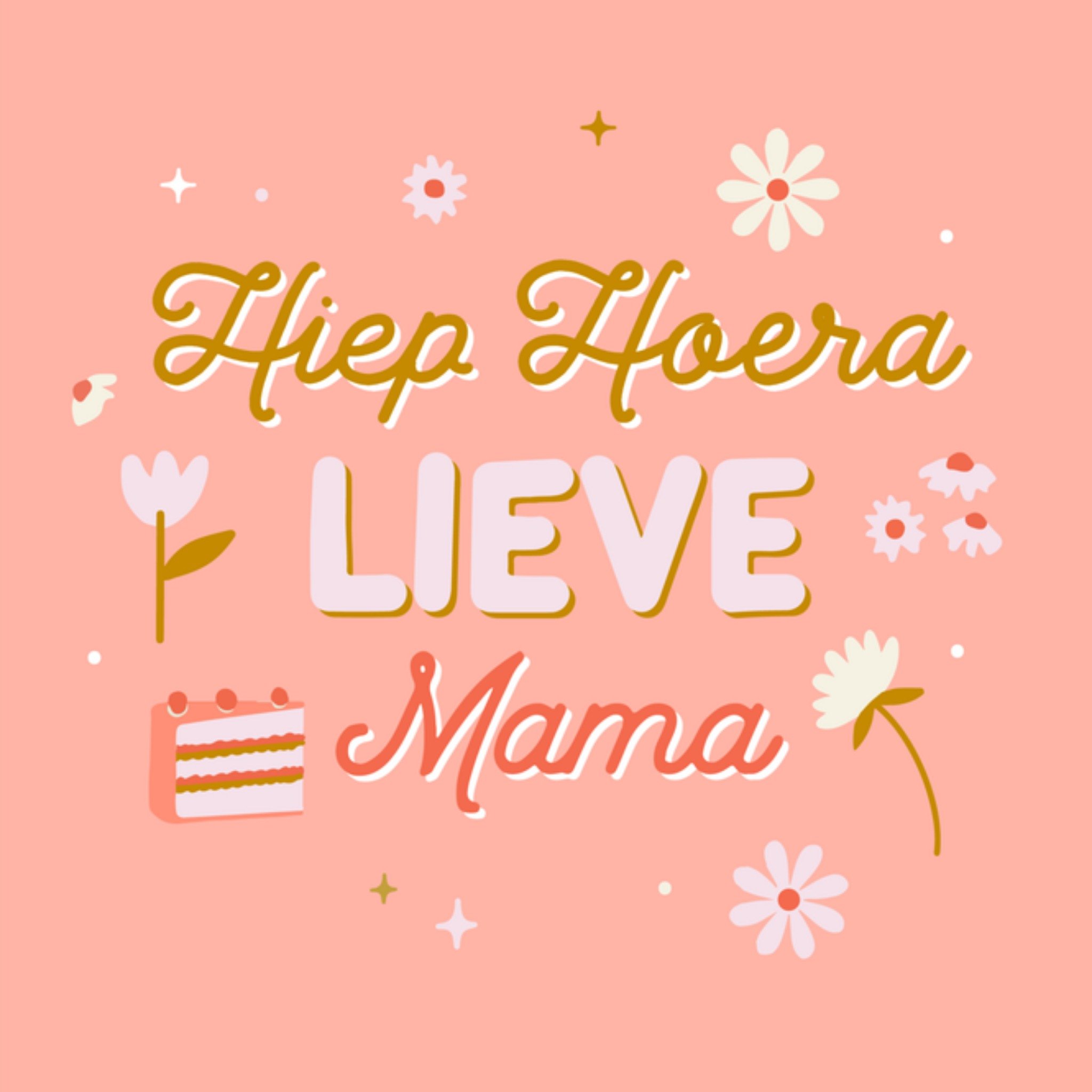 Greetz Verjaardagskaart mama Vierkant