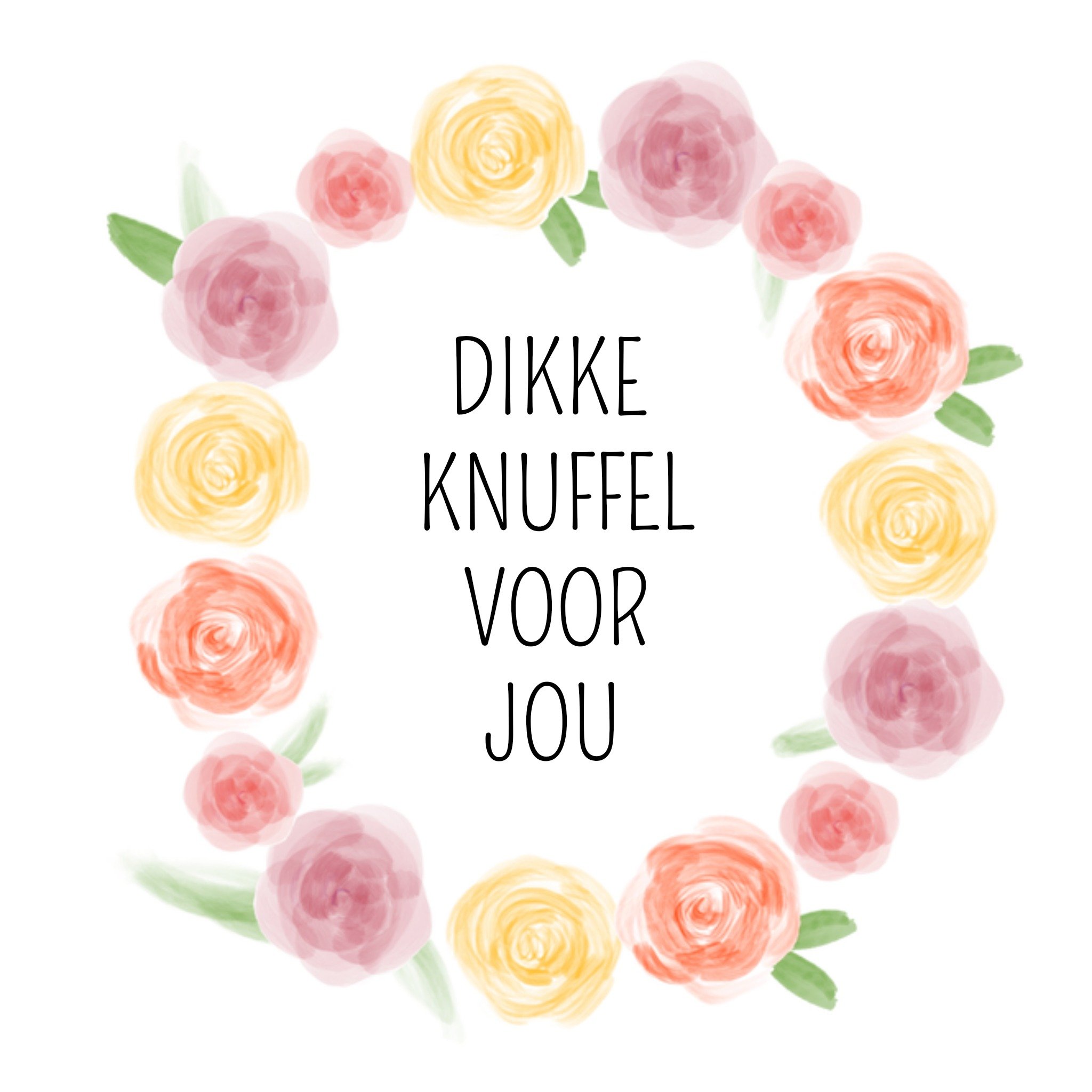 Greetz Denken aan Kleurrijk rozen Vierkant