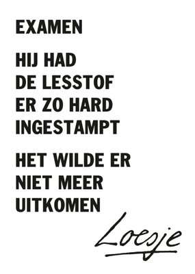 Loesje | Geslaagd kaart | examen | grappig