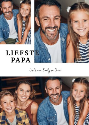 Liefste Papa Collage Foto Upload Kaart