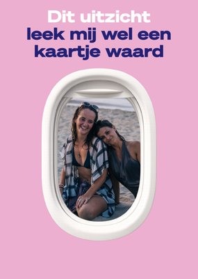 Dit Uitzicht Leek Mij Wel Een Kaartje Waard Vliegtuigraam Foto Upload Vakantie Ansichtkaart