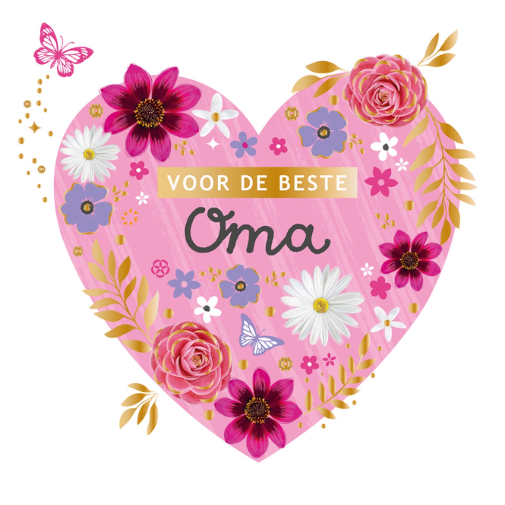 Paperclip Moederdagkaart Voor de beste oma Vierkante Kaart Greetz