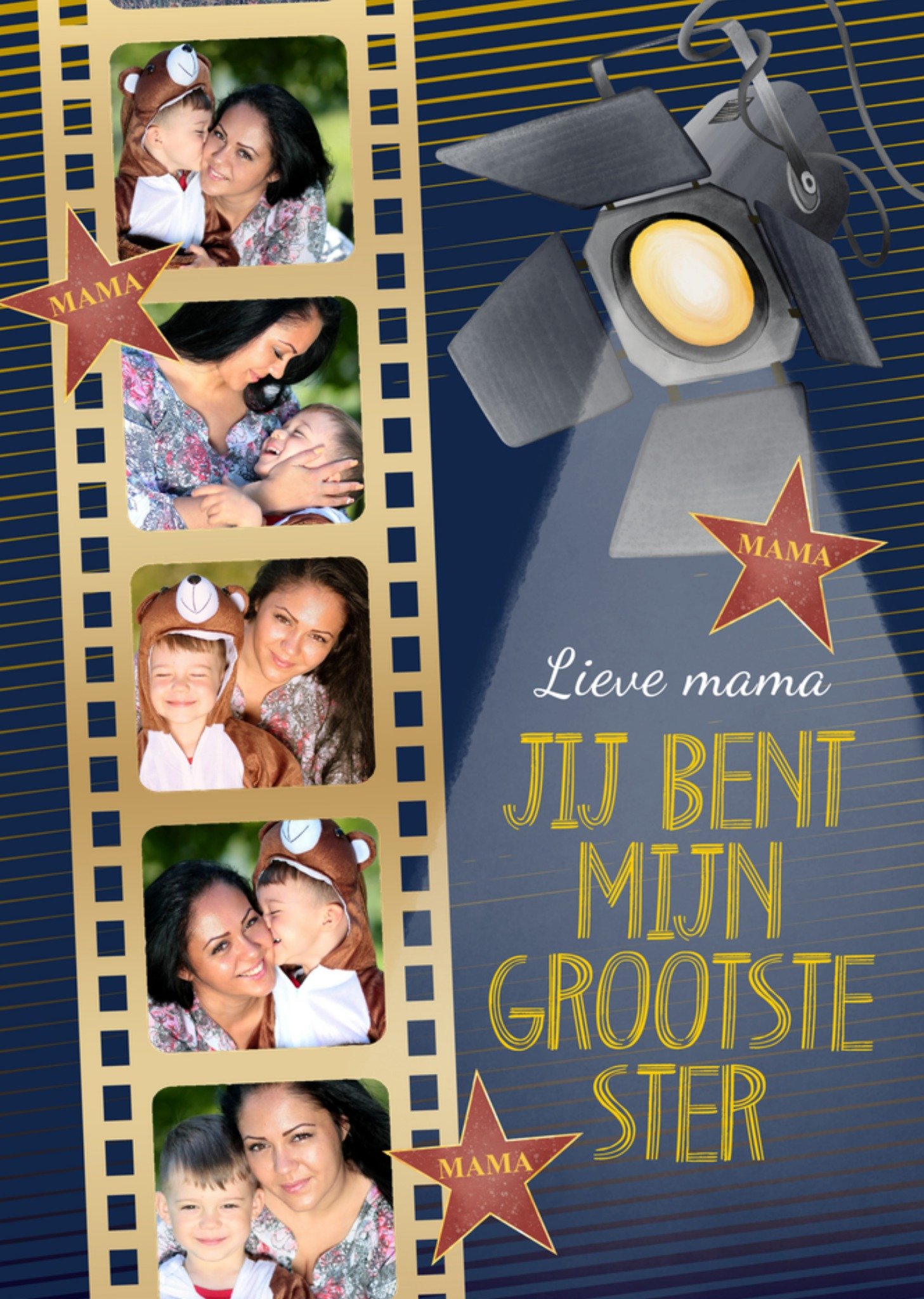 Moederdagkaart mijn grooste ster Kaart Fishuals