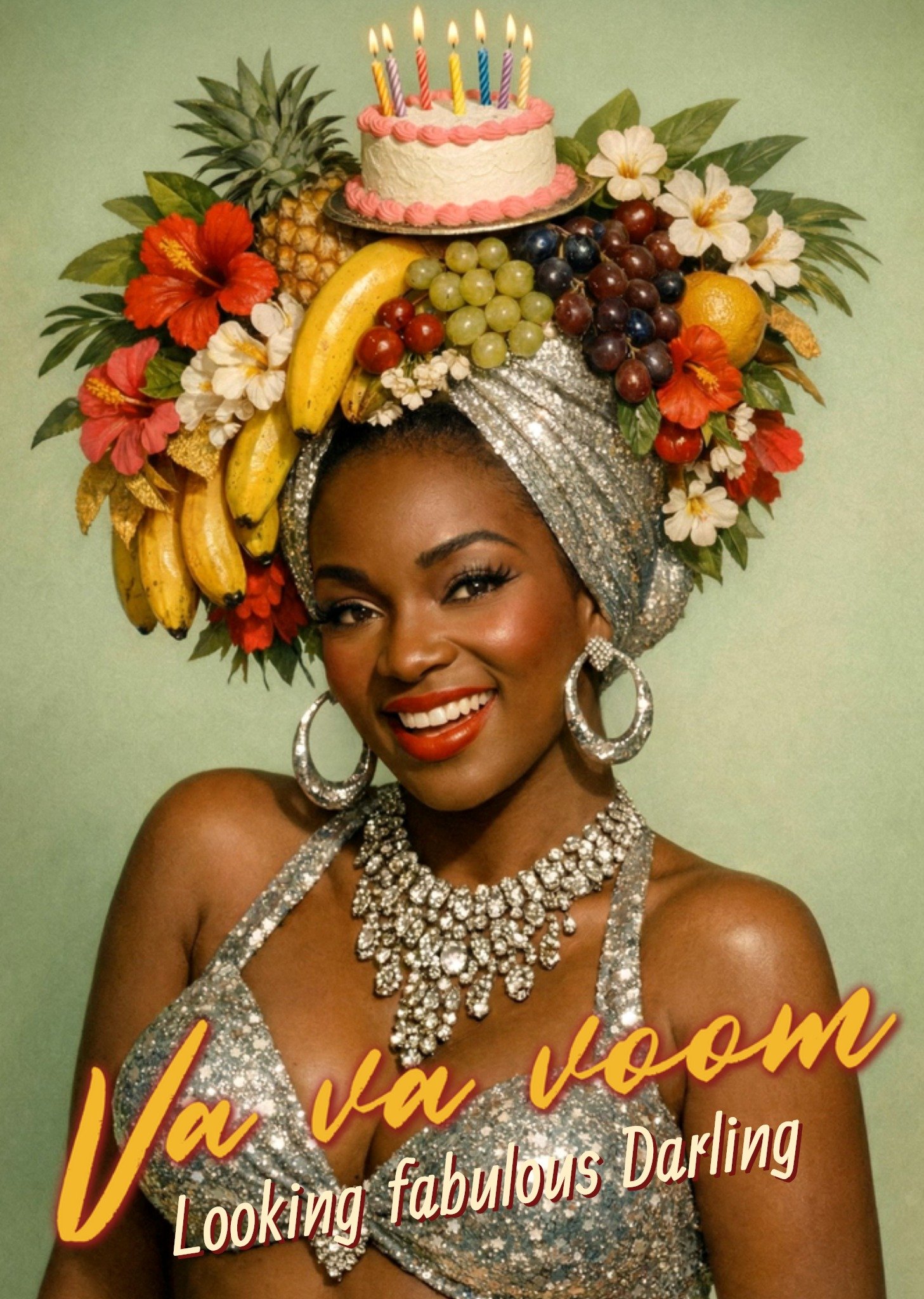 Verjaardagskaart Face Swap Va Va Voom Fruit Hoed Met Aanpasbare Tekst En Foto Greetz