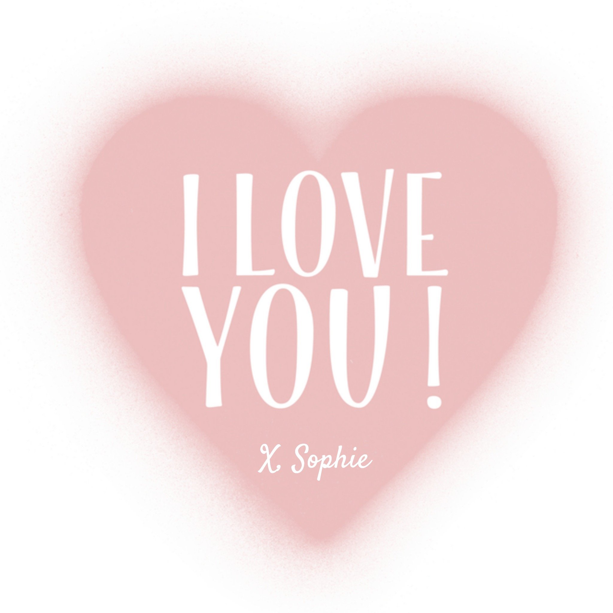 Liefdeskaart met naam Love you Vierkante Kaart Luckz