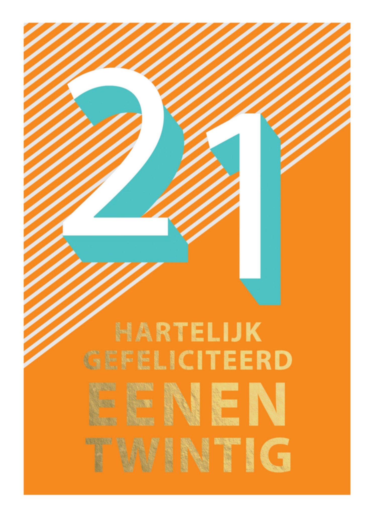 Abacus Verjaardagskaart 21 jaar Kaart Abacus Cards