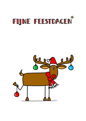 YH Tekent | Kerstkaart | Rendier