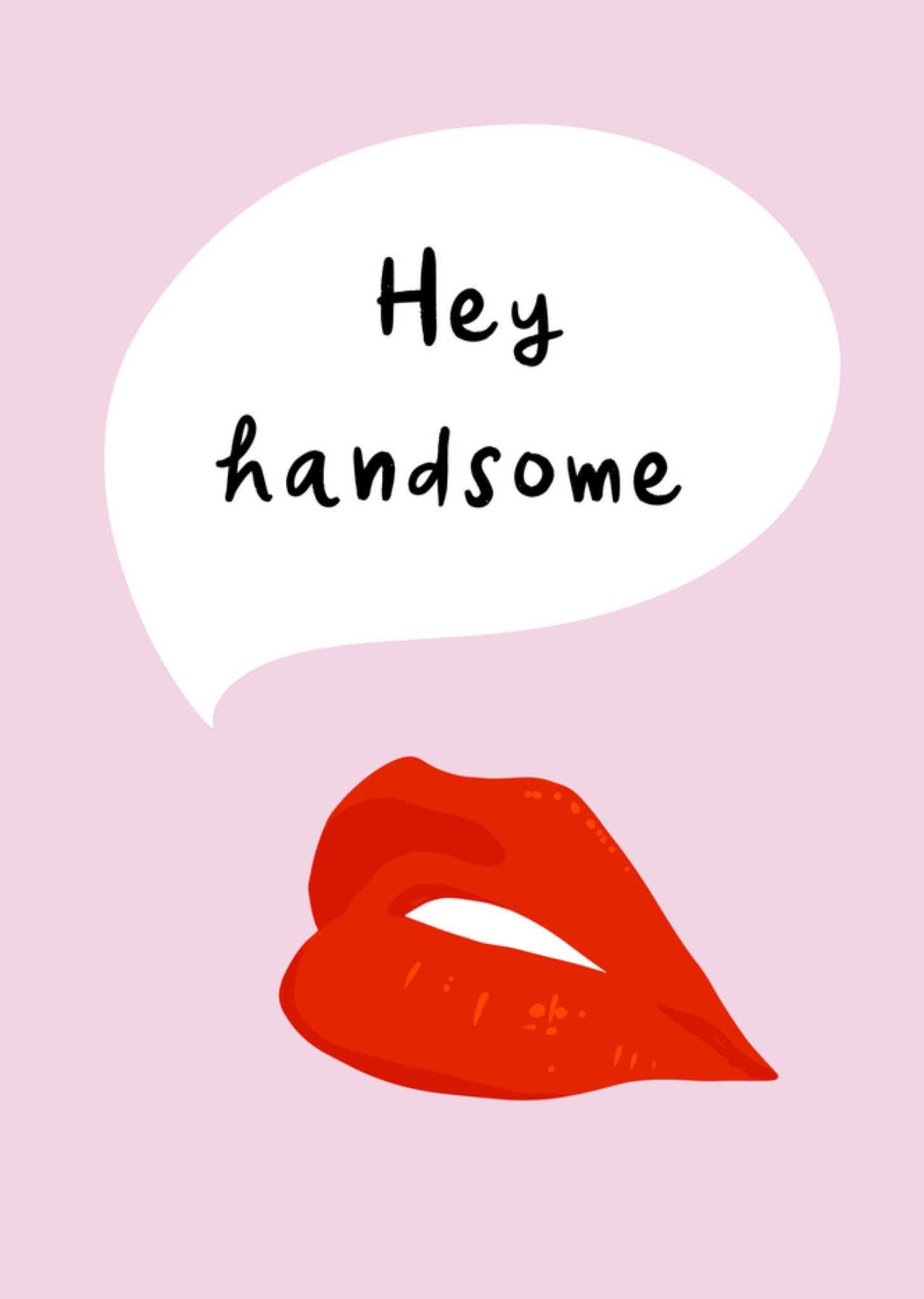 Valentijnskaart Hey handsome Greetz