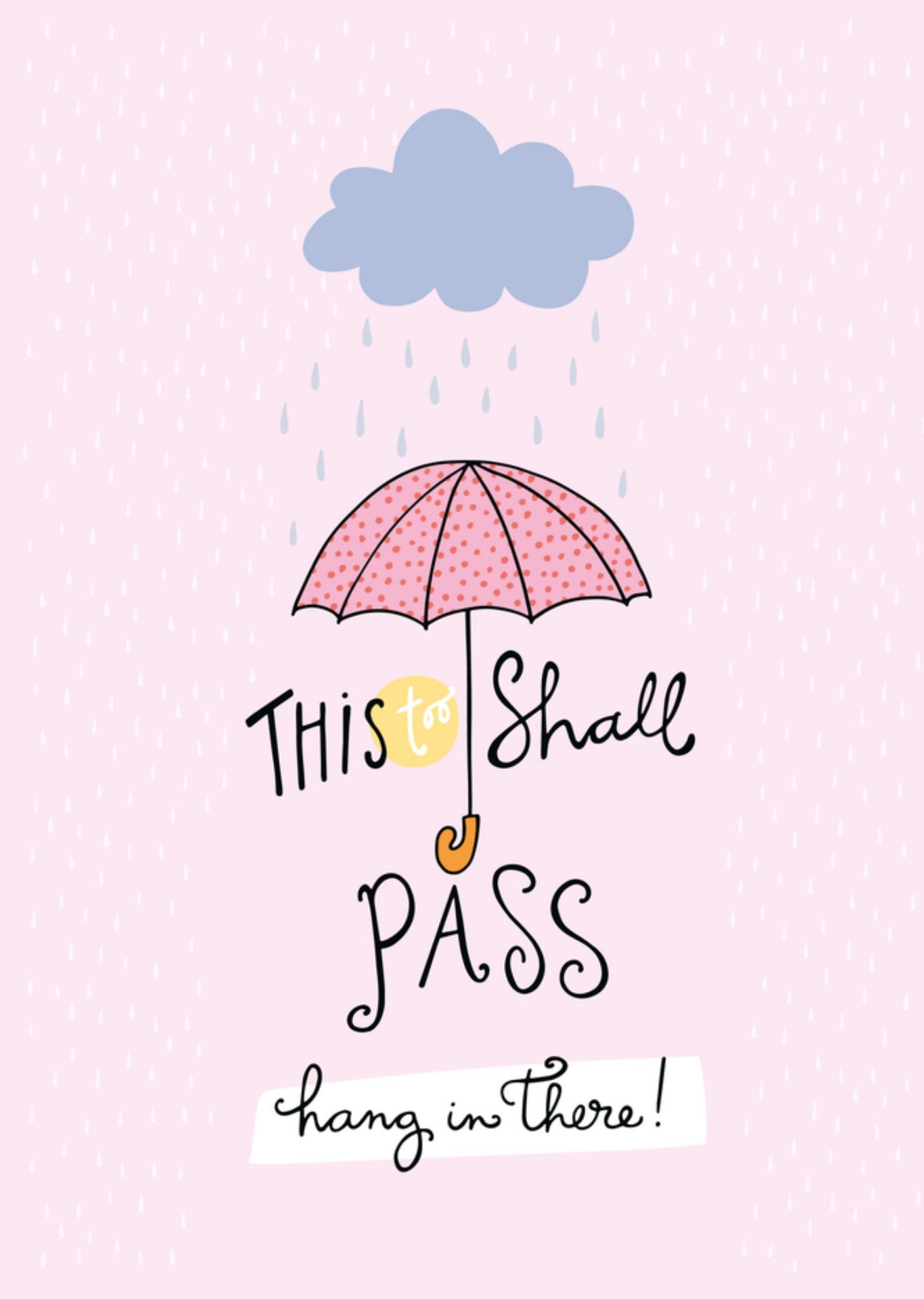 Sterkte kaart Hang in there Kaart Funny Side Up