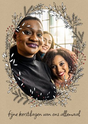 Greetz | Kerstkaart | Fijne Kerstdagen Van Ons Allemaal | Met Foto