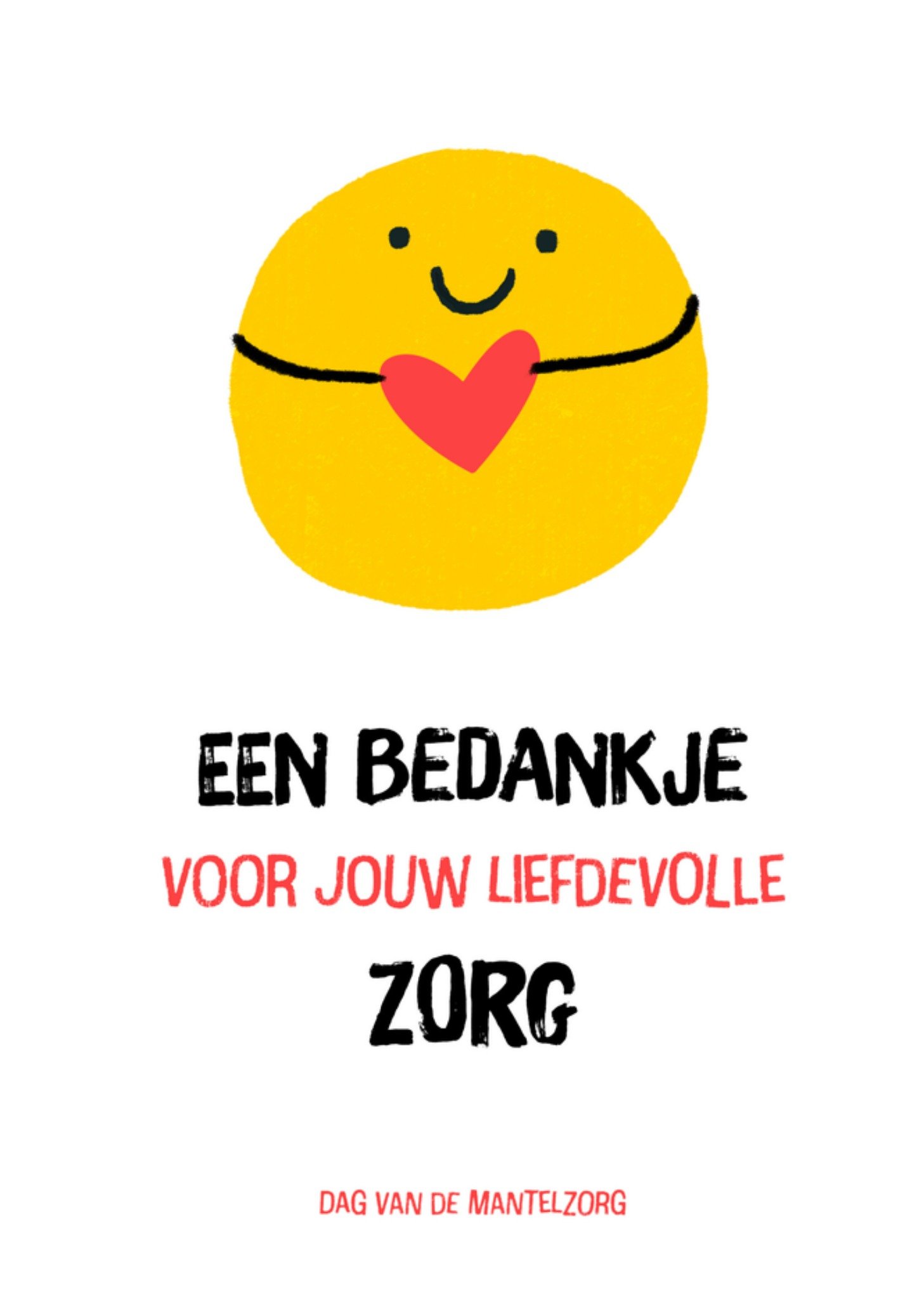 Dag van de mantelzorg emoticon Kaart Greetz
